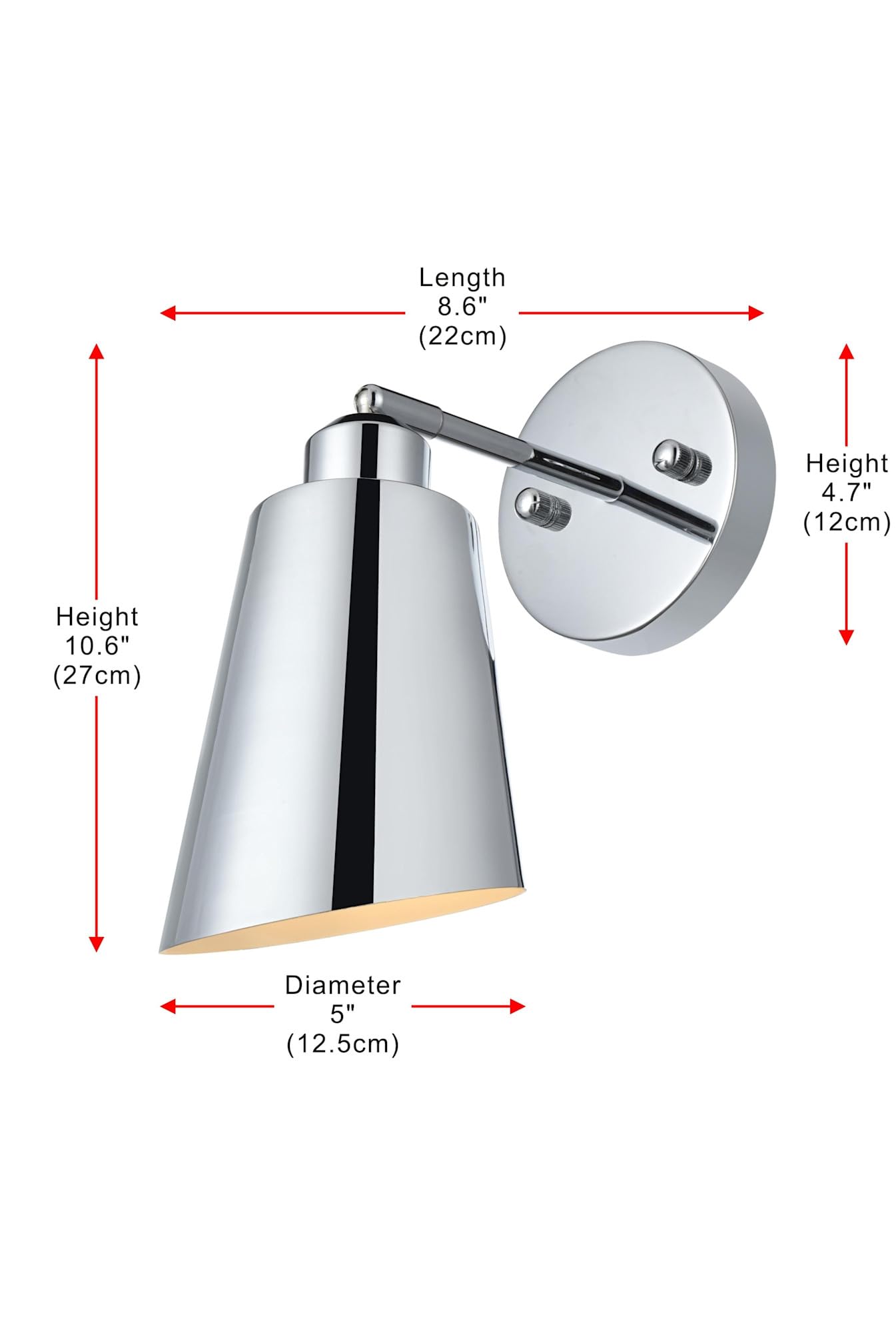 Living District Halycon 1-Light Mid-Century Metal Wall Sconce in Black and Brass