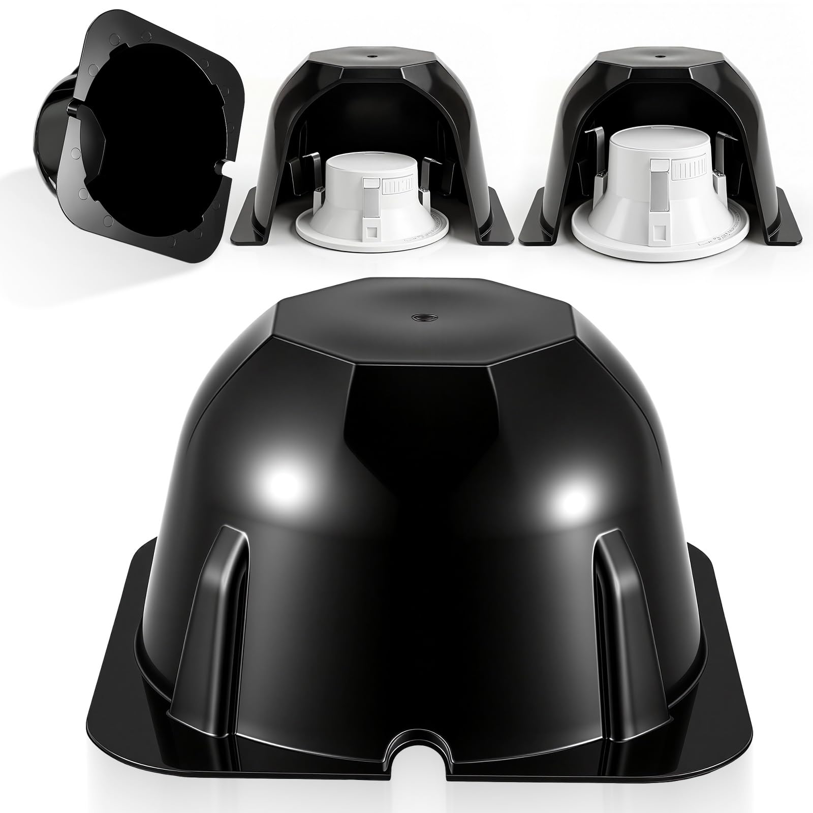 Glooglitter 15 Pcs Recessed Light Covers 9.3 x 9.3 x 5.6 in for 6  Ceiling Fixtures, PA66 Fire-Resistant & Energy-Saving Recesse