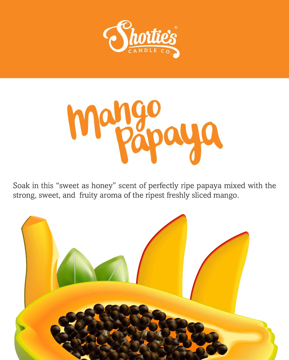 Mango & Papaya Premium Tealight Candles - 6 Orange Highly Scented Tea Lights - Beautiful Candlelight - Made In The Usa - Fruit &