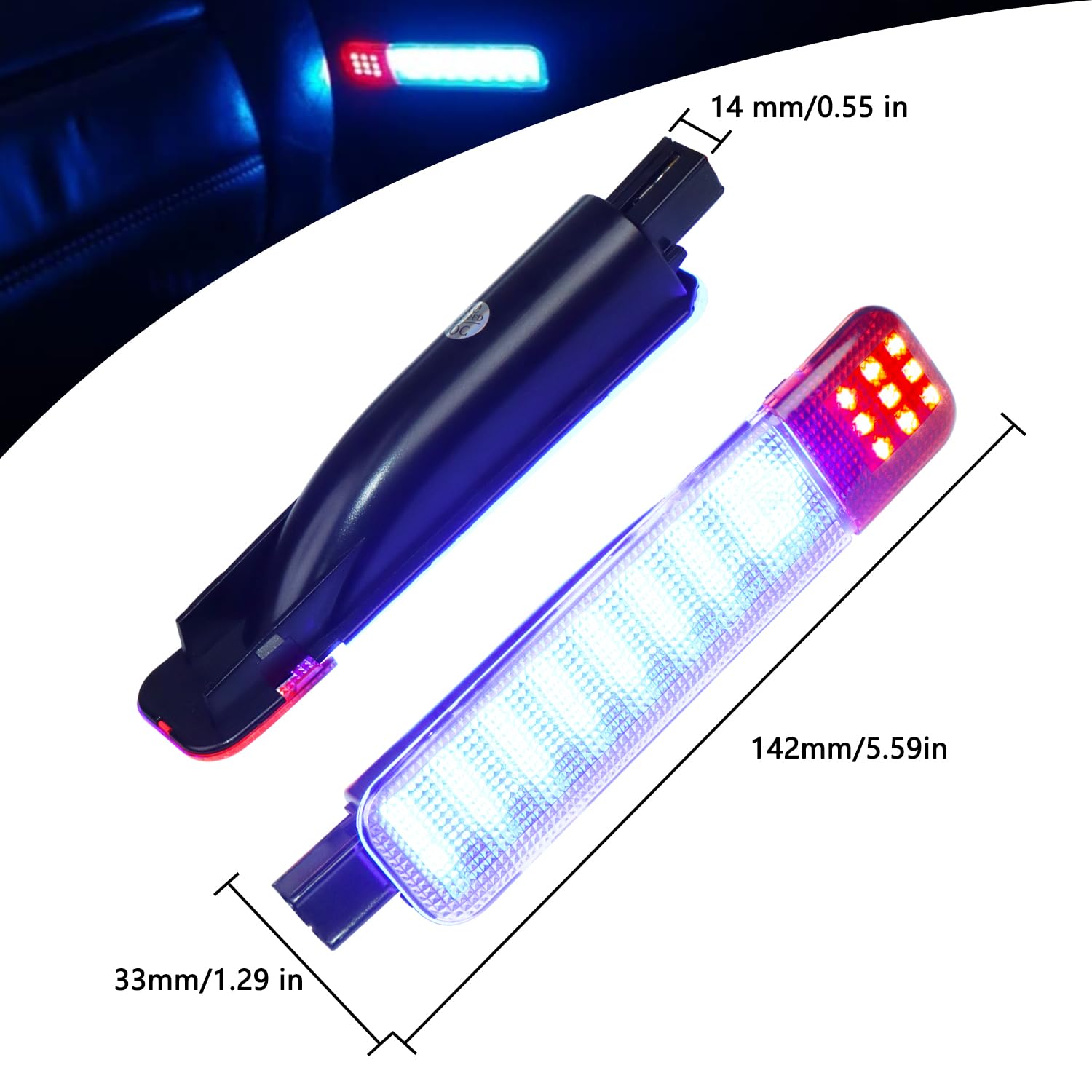 Gzztores Led Interior Doors Panel Light Courtesy Lights Compatible With Chevy Silverado Gmc C/K,Sierra 1500 2500 3500, Suburban,