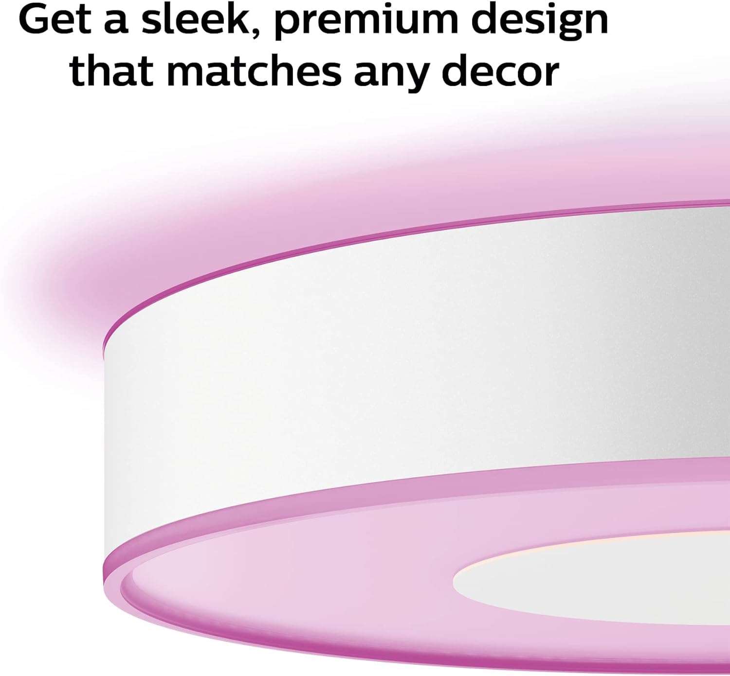 Philips Hue Infuse Medium Ceiling Lamp, Color-Changing Smart LED Light, White, 1 Pack, Model 4116331U9, Acrylic
