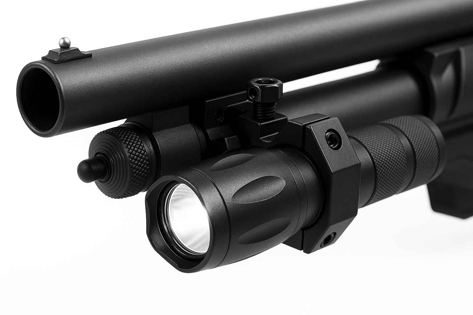 Trinity 1000 Lumen Tactical Flashlight with Single Rail Mount Compatible with Savage Stevens 320 12 Gauge Pump - Aluminum LED Hu
