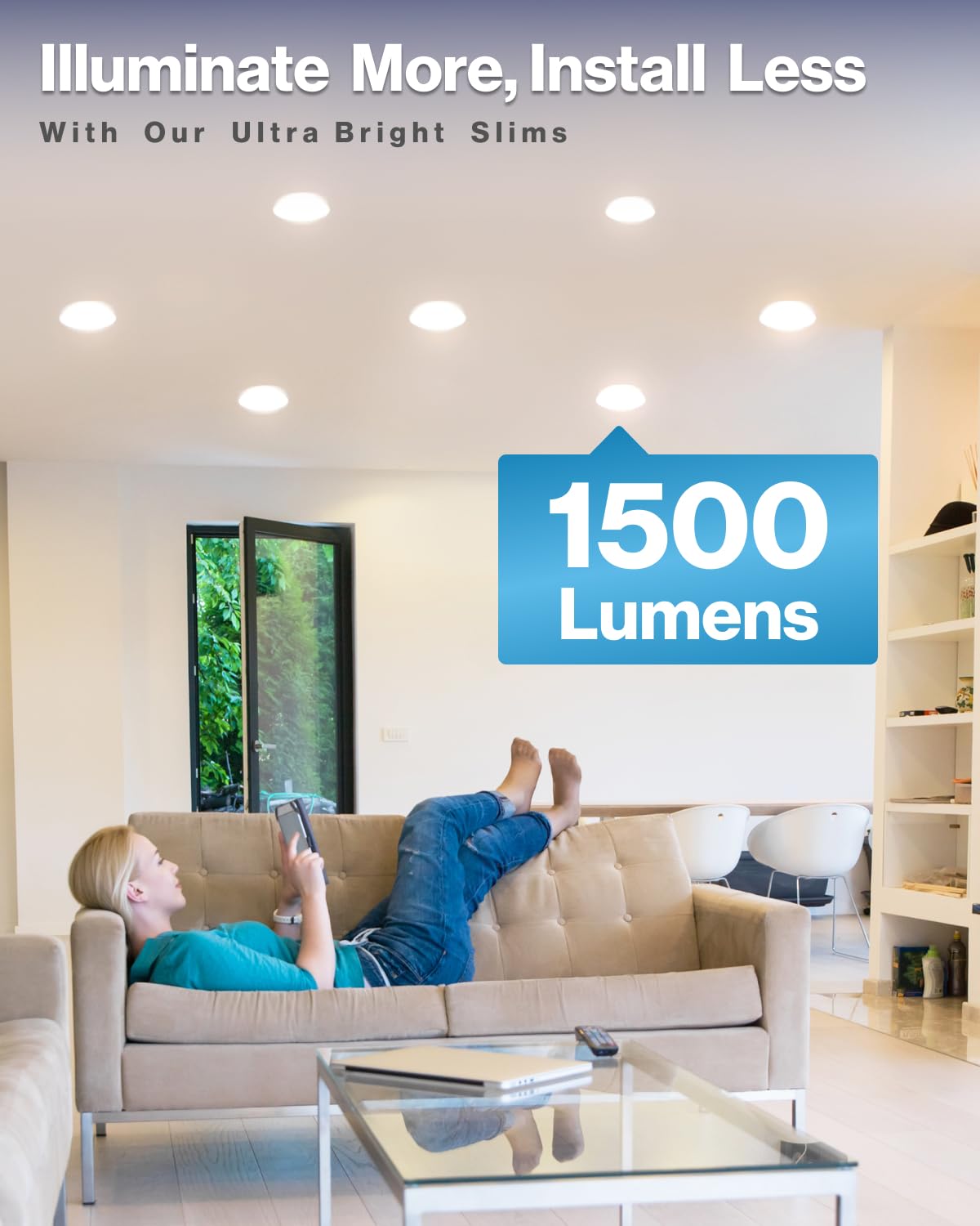 Sunco 12 Pack 5Cct 6 Inch Ultra Thin Led Recessed Ceiling Lights Slim 1500Lm High Brightness, 2700K/3000K/3500K/4000K/5000K Selectable, Dimmable, 14W, Canless Wafer With Junction Box