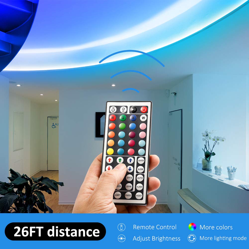 DAYBETTER LED Strip Lights Kit, 32.8ft, Multicolor, Remote & Power Supply, Model FLSL-DR503202R-RGB-US