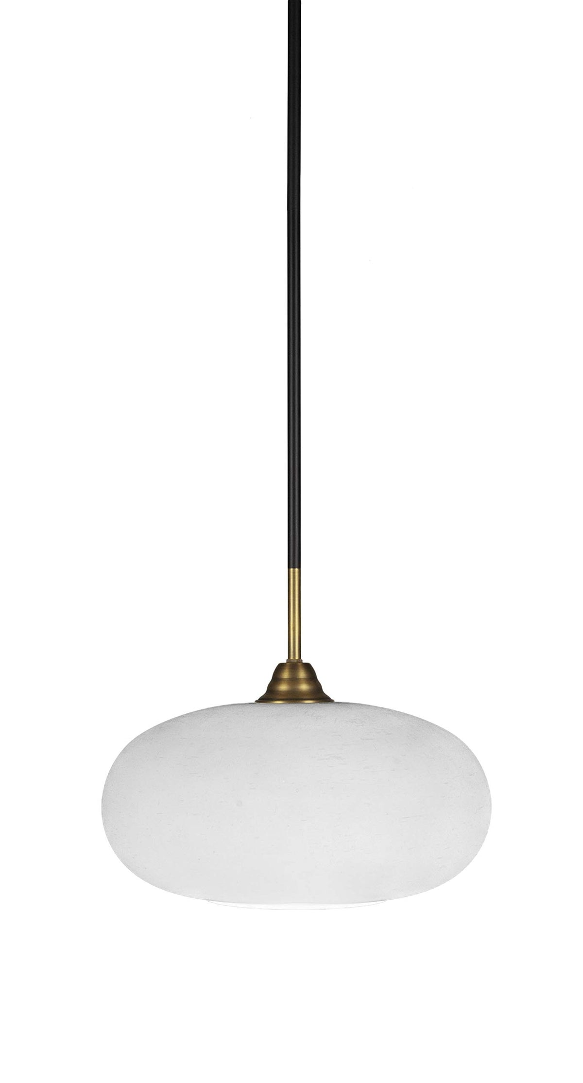 Toltec Lighting Paramount 1 Light Mini Pendant in Matte Black & Brass (3401-MBBR-216)