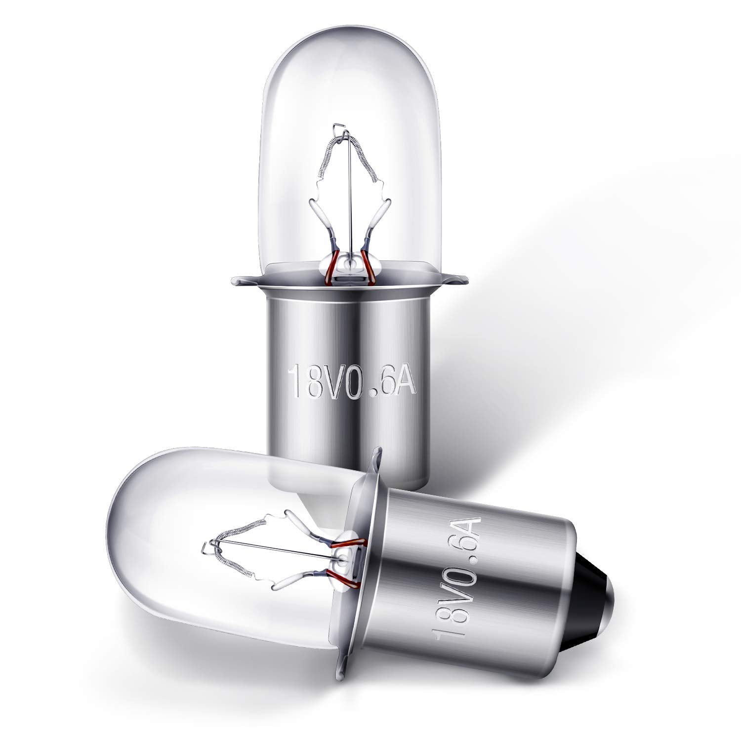 Mudder Flashlight Replacement Bulbs 8 Count Compatible with Ridgid 18V Models P700 P703 P704