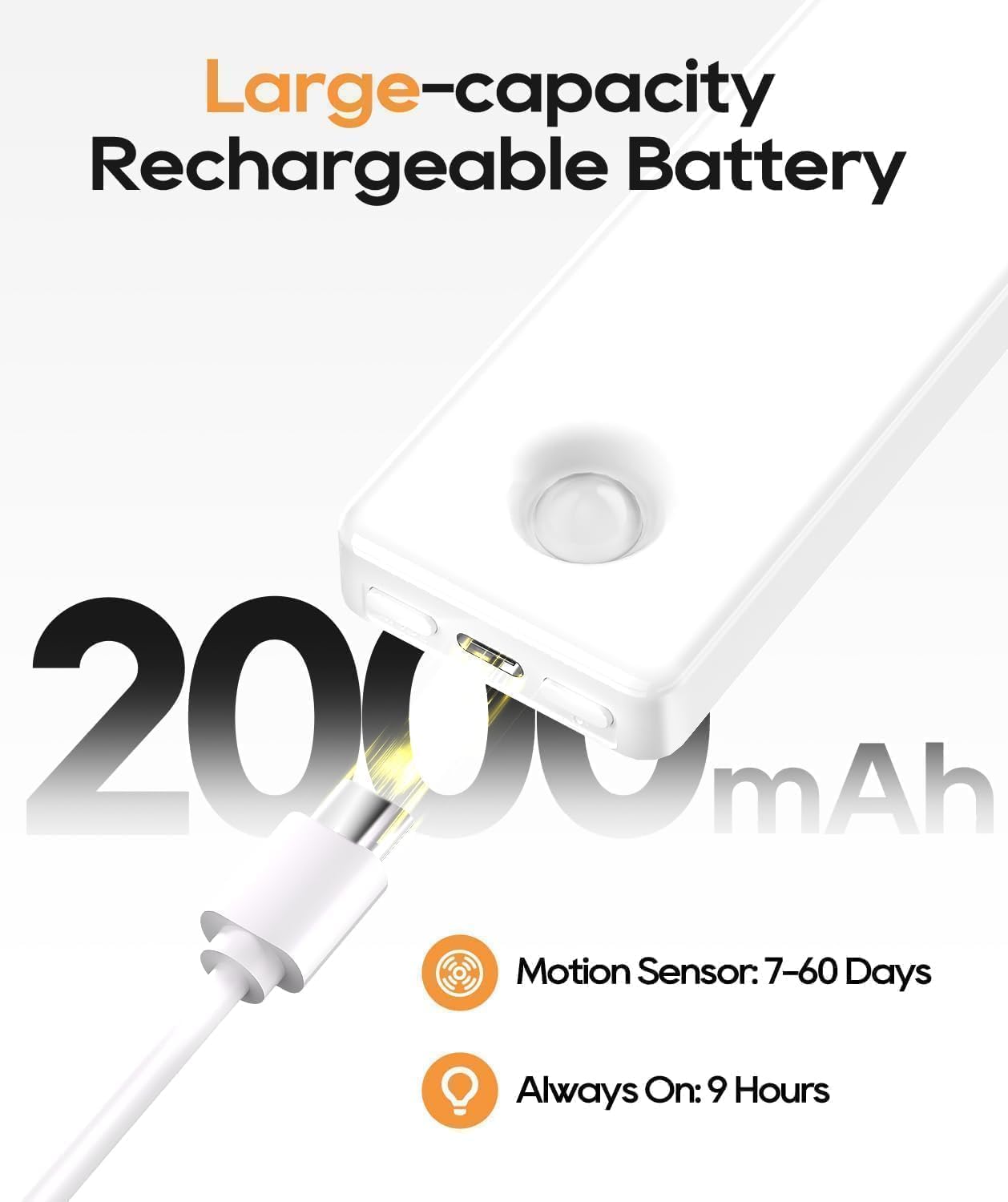 Under Cabinet Lighting, Motion Sensor Light Indoor, Rechargeable Closet Lights Battery Operated And Usb, Wireless Dimmable Led C