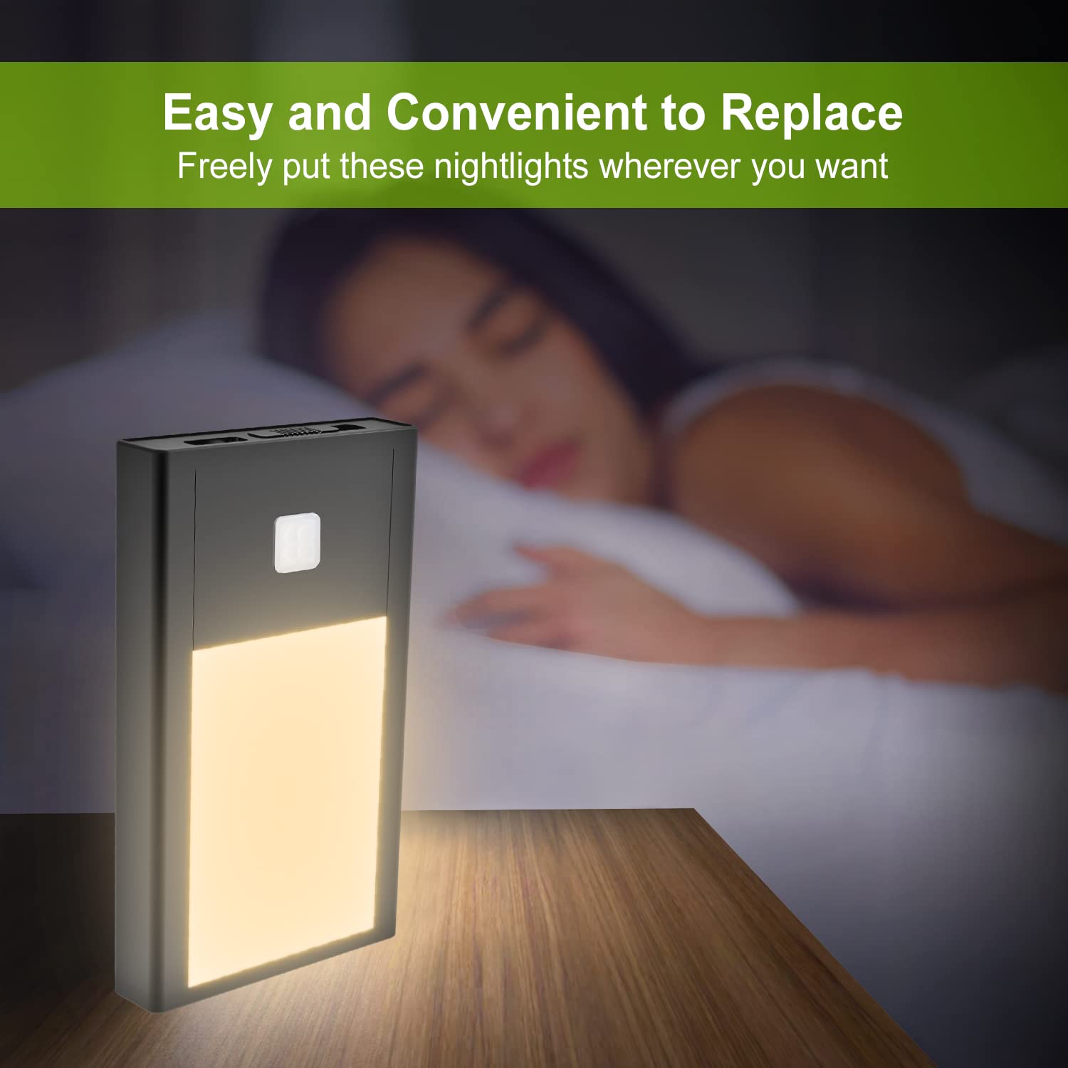 Vst Motion Sensor Night Light, Rechargeable Battery Powered Led Light With Magnetic Suck Installation For Bedroom Hallway Stair