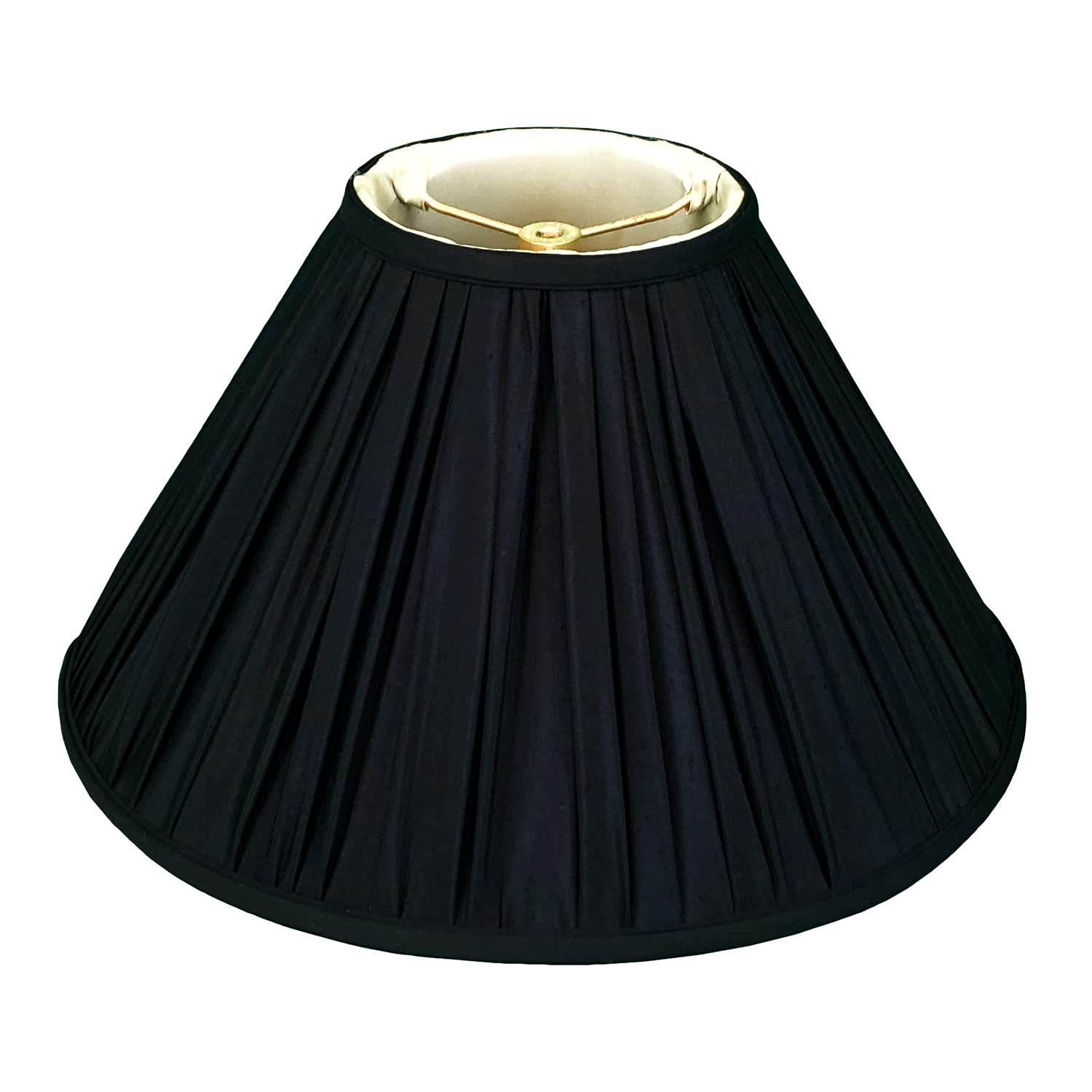 Royal Designs Coolie Empire Gather Pleat Basic Lamp Shade, Black, 6 x 16 x 10