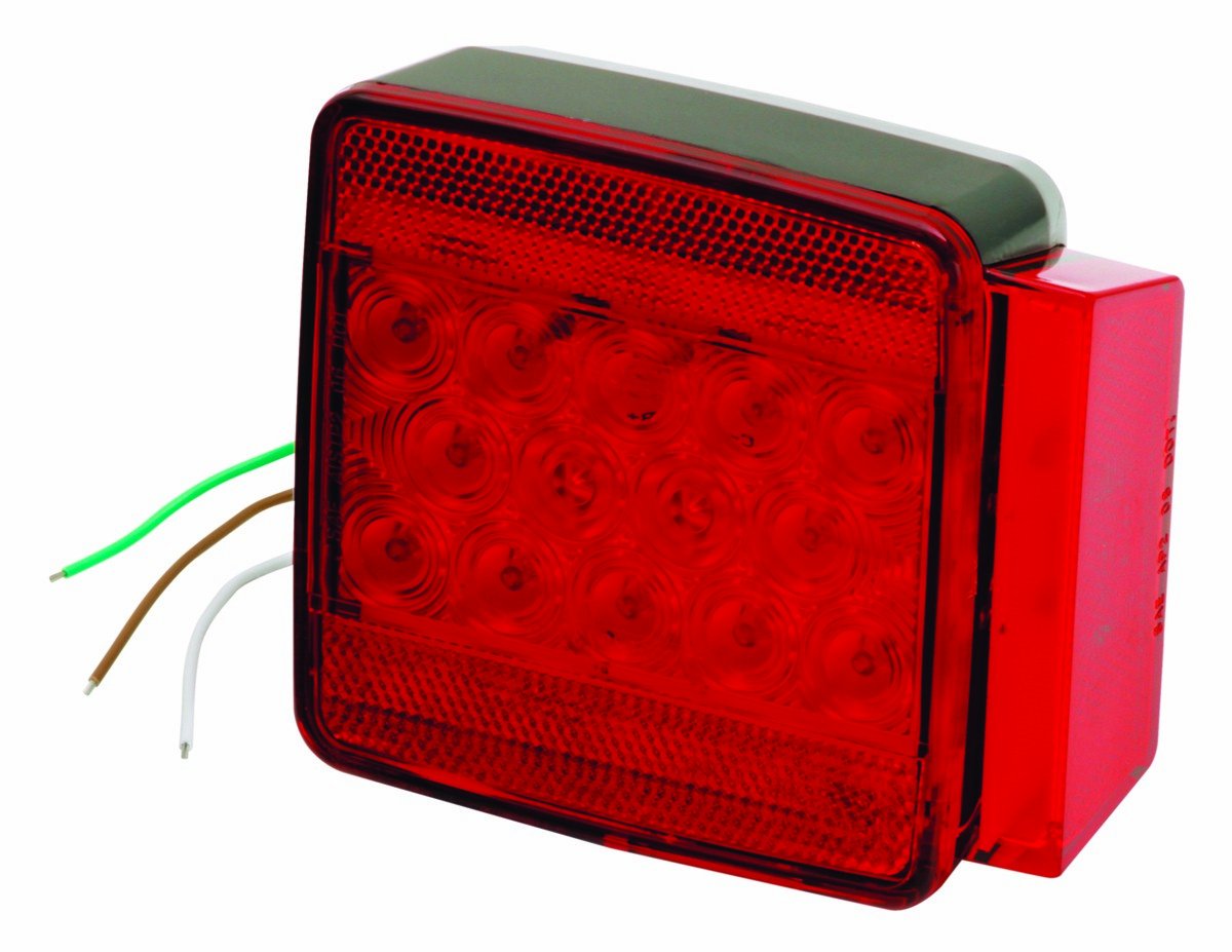 Wesbar Led Submersible Tail Light - 6-Function Right/Curbside, Black - U80, 283056