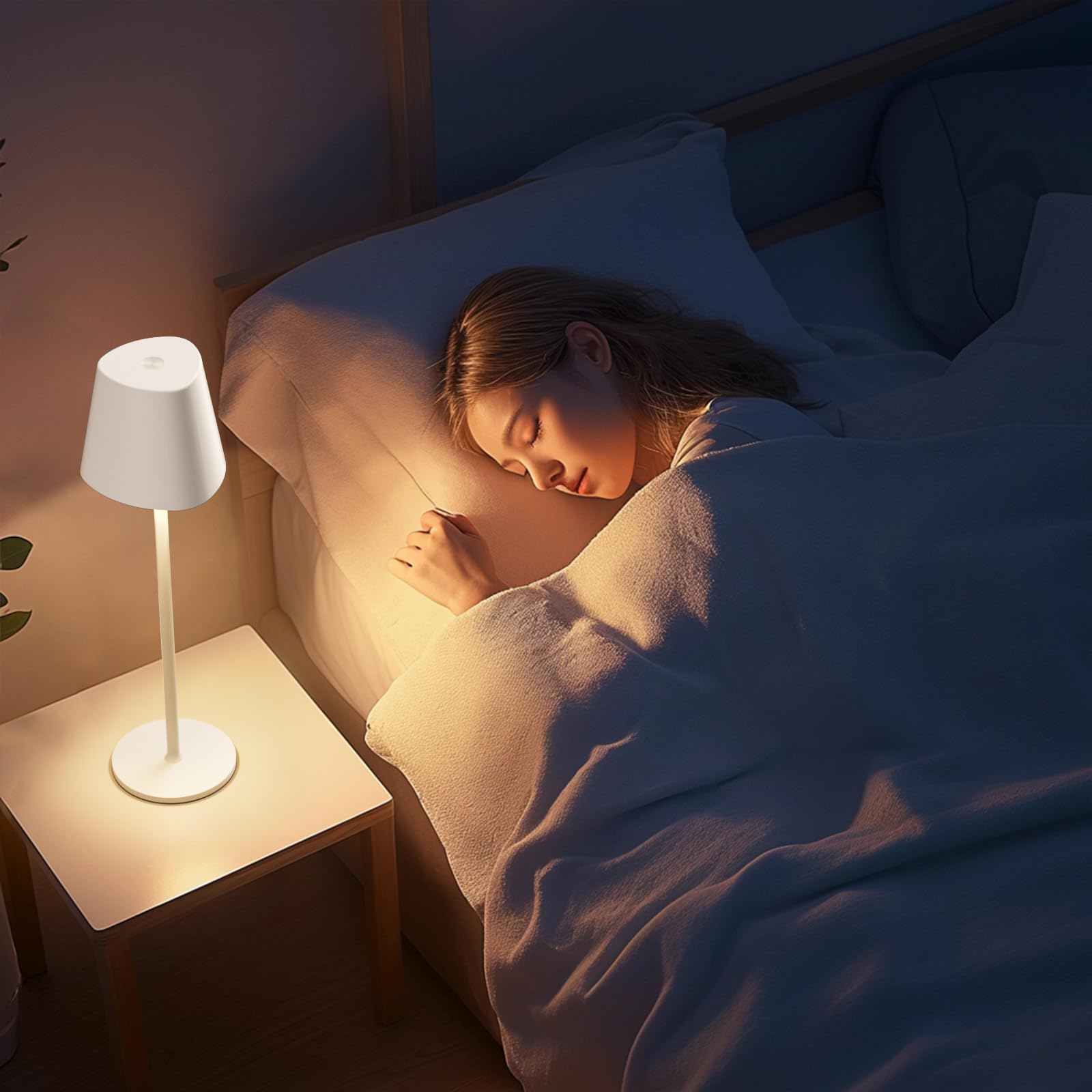 Kakanuo Cordless Table Lamp, Battery Operated Lamp, Portable Led Desk Lamp, Wireless Rechargeable Lamp, 3 Color Stepless Small T