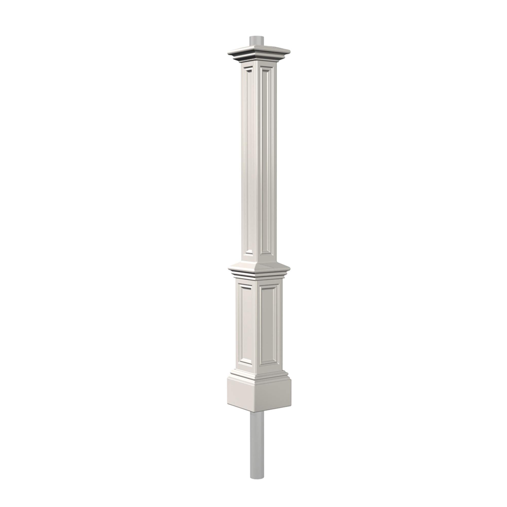 Mayne Signature Outdoor Lamp Post, 9.5x9.5, White, Model 5835-WH, Plastic Material