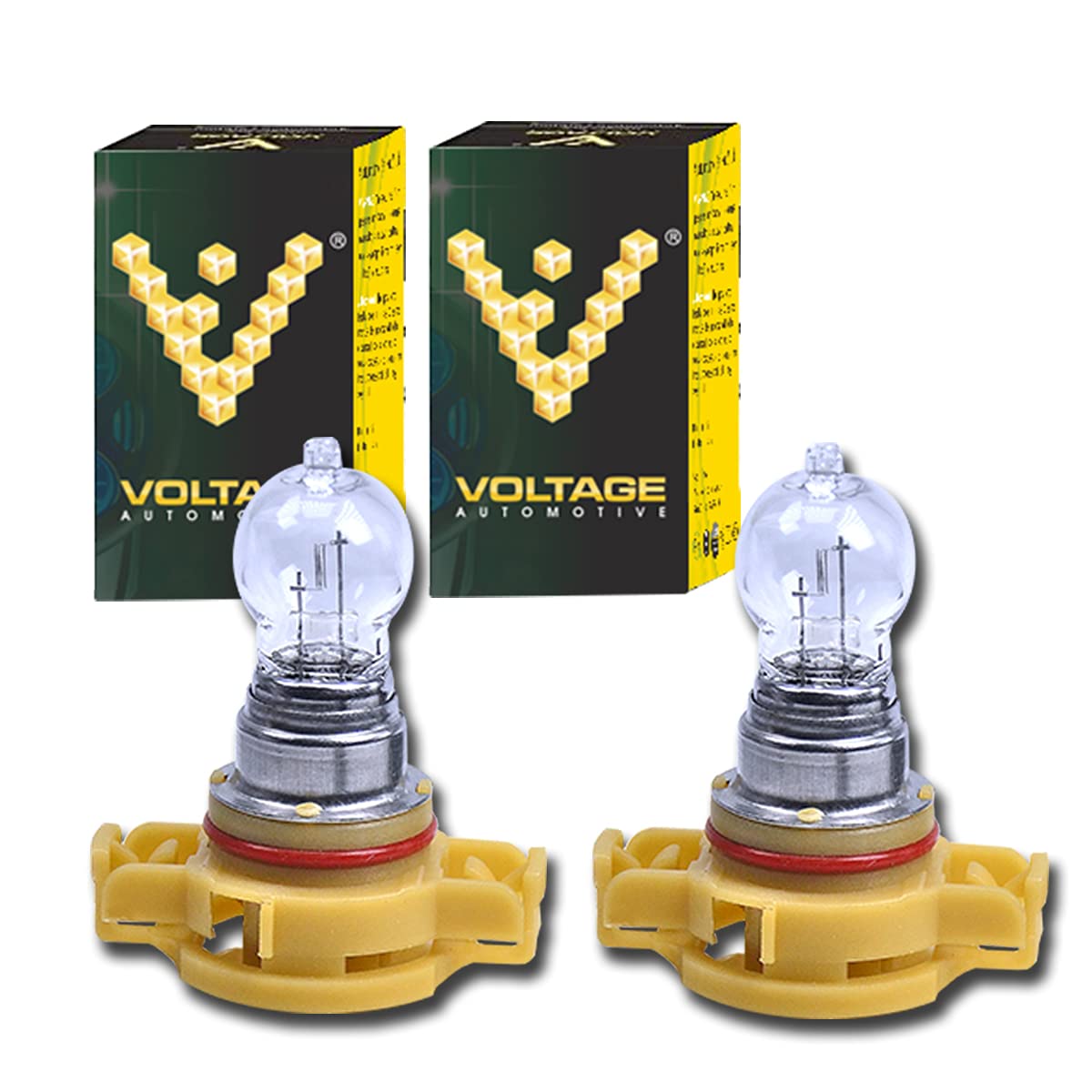 Voltage Automotive PSX24W 2504 Headlight Bulb Pair - OEM Replacement Halogen Fog Lights, Glass Material, FBA-1PSX24-PR