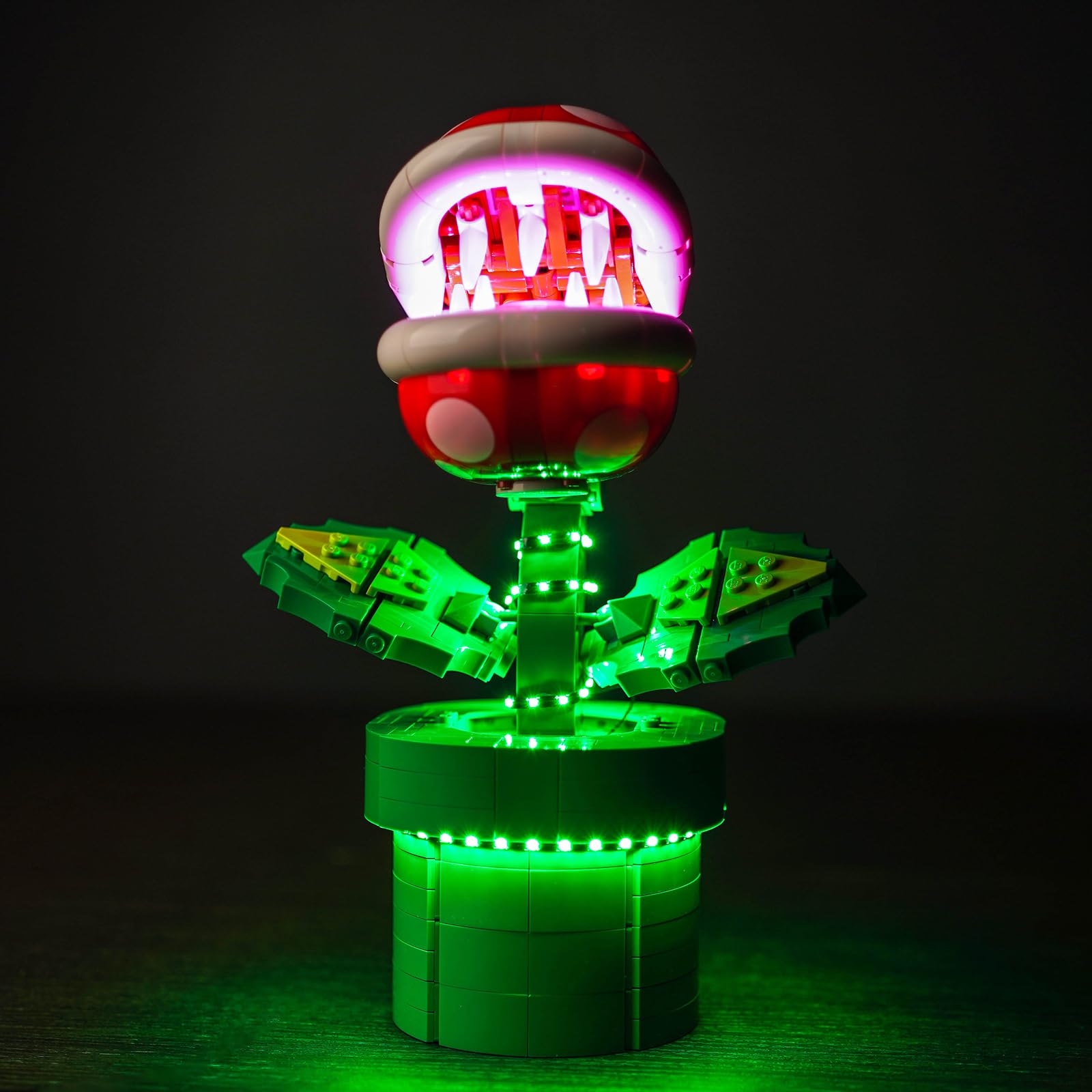 BrickBling LED Light Compatible with Lego Piranha Plant (No Model, Lights Only), Creative Lighting Kit Compatible with Lego 7142