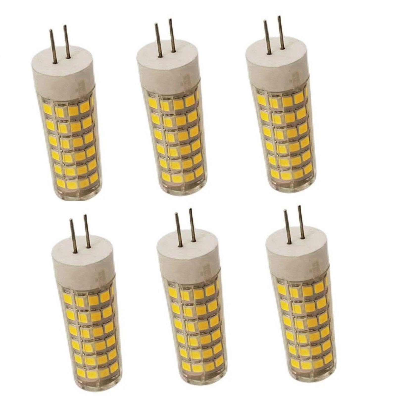 DLEDMOP 6PCS G4/G9 AC110V 3W LED Light Bulb 5 Watt Cool White 6000K 360 Beam Angle G4/G9 7W Halogen Replacement Bulb 7W Cold Whi