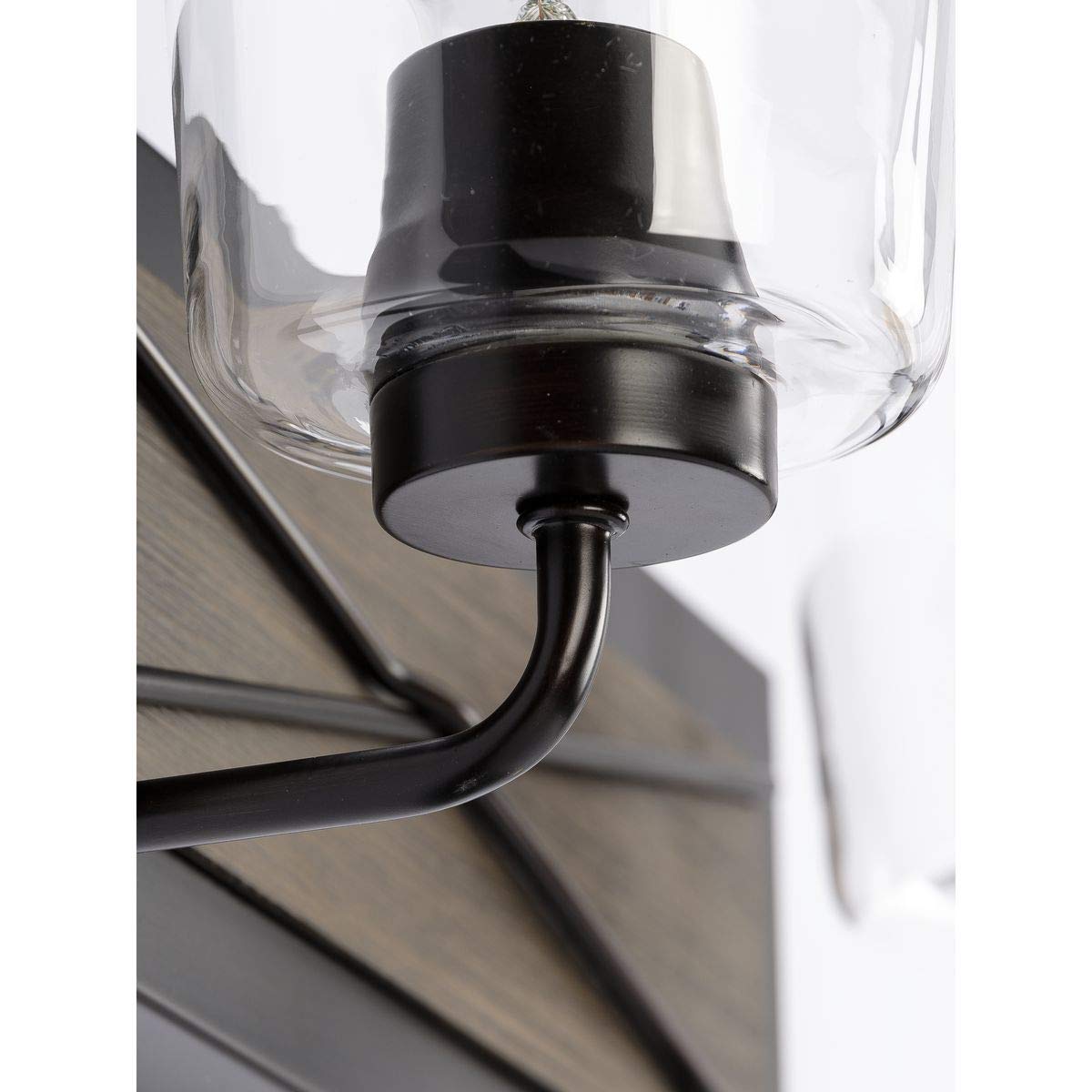 Progress Lighting Briarwood Collection 4-Light Clear Glass Coastal Bath Vanity Light Antique Bronze