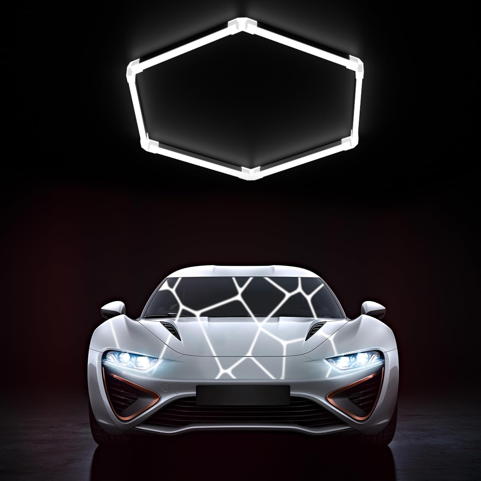 HYPERLITE Gen 2 Hexagon LED Lights: 42W 4200LM 1 Grids DIY Hexagon Led Lights, 6500K Ultra Bright, Easy Install, Durable Design 