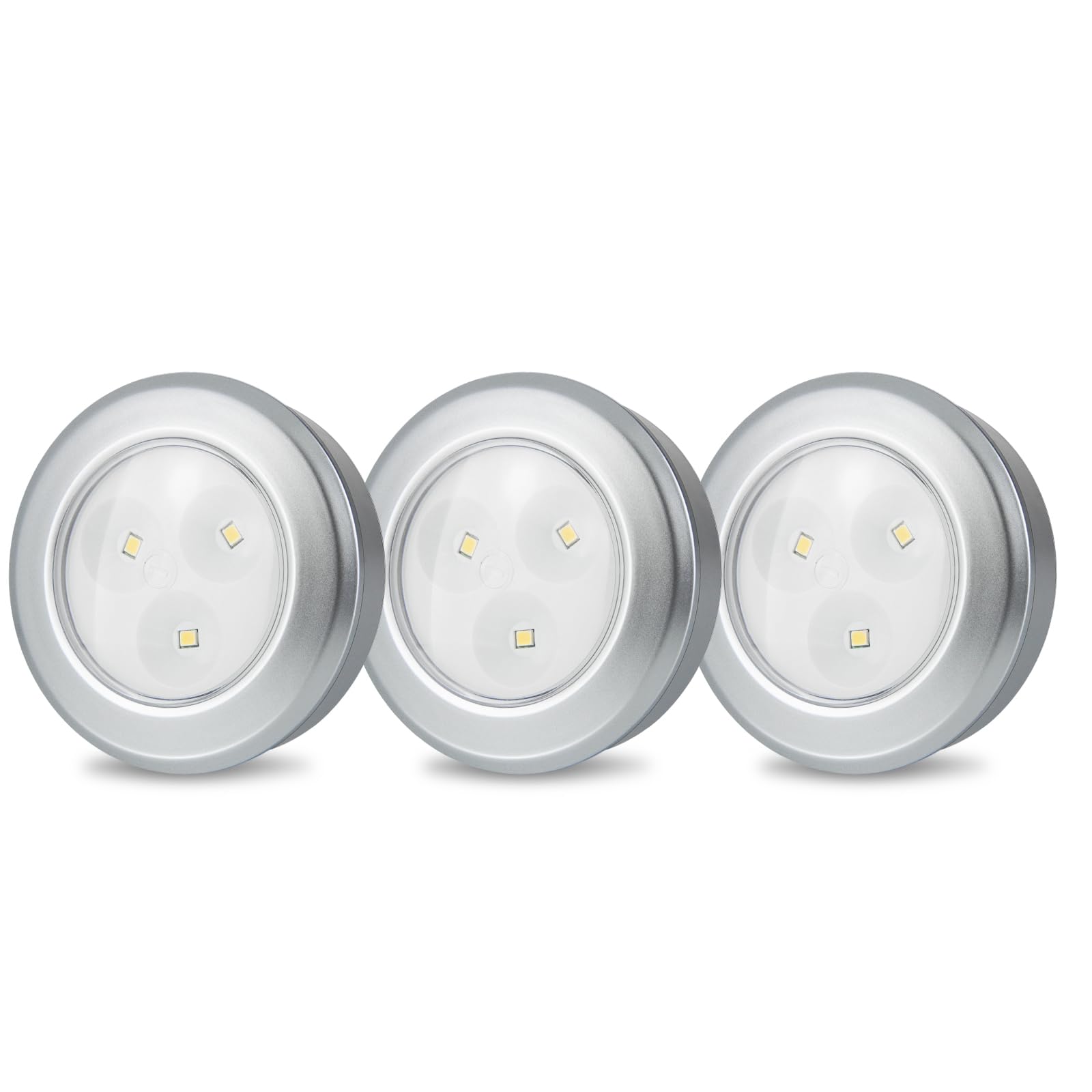 LUXSWAY Puck Light, LED Tap Light Push Lights, Battery Operated Stick On Night Light, Portable Under Cabinet Lights and Counter 