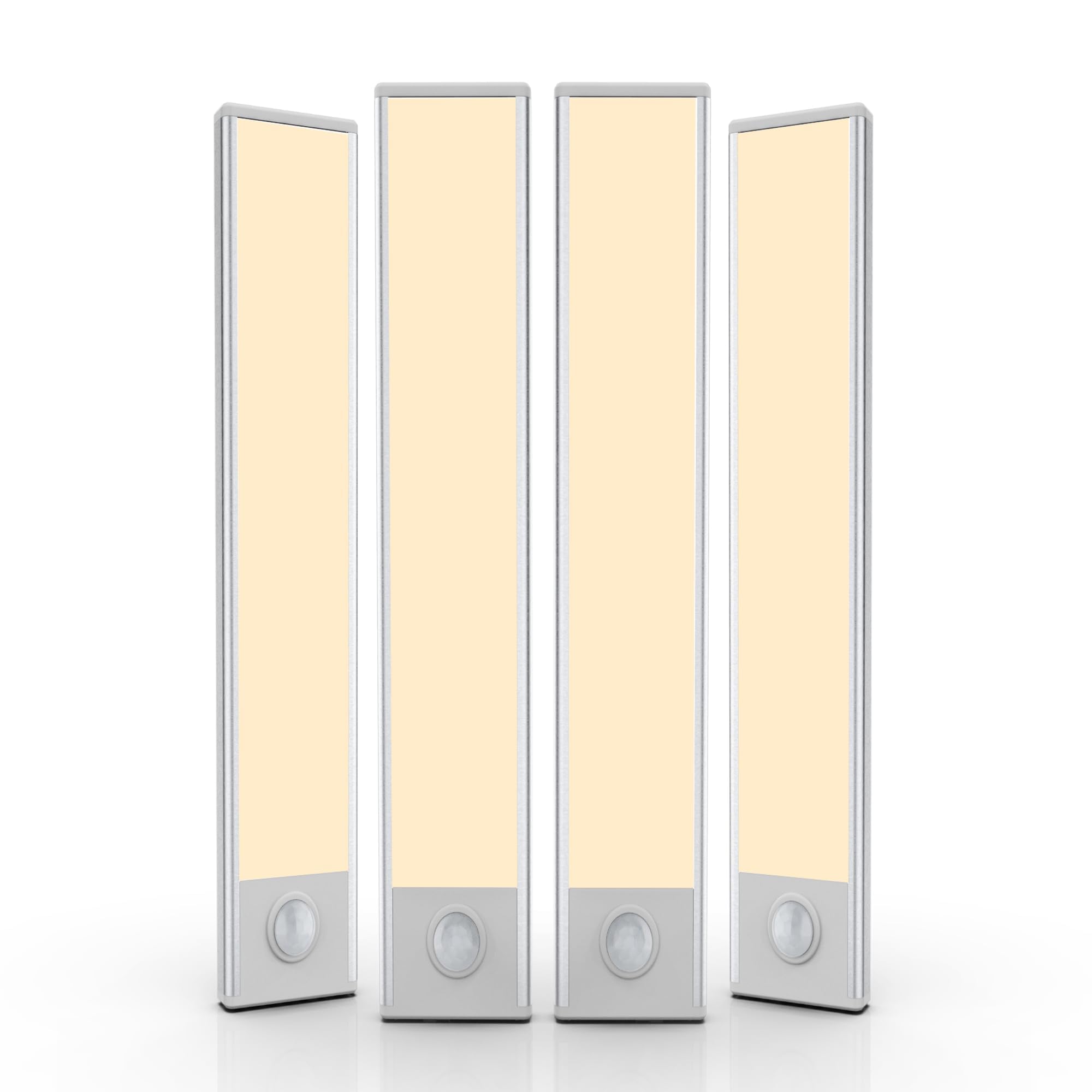 Under Cabinet Lighting, 4 Pack Motion Sensor Light Indoor, Wireless USB Rechargeable Magnetic Closet Lights, 40 LED Under Counte