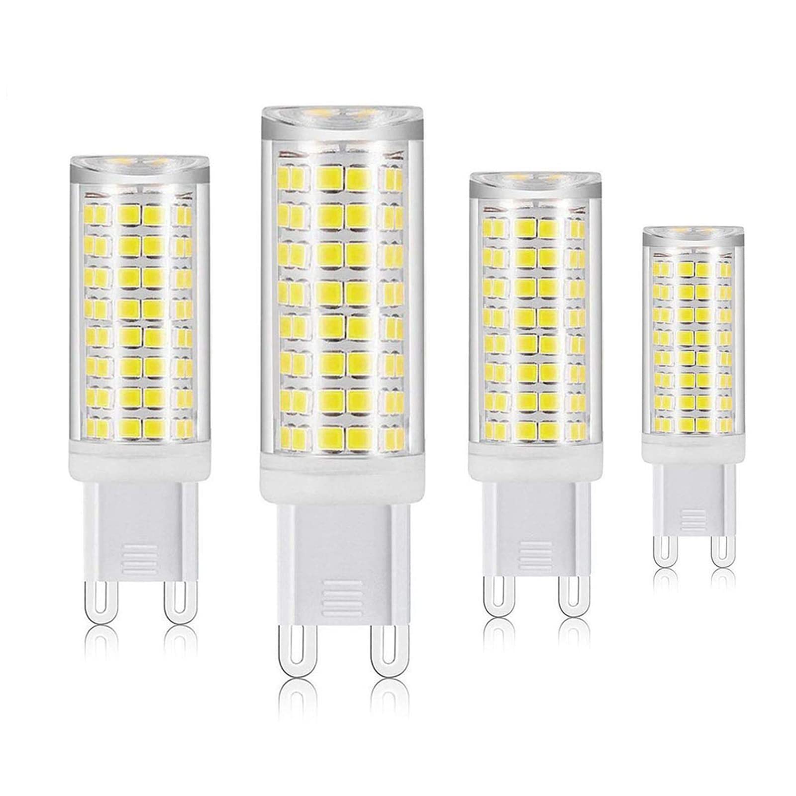Xrzt G9 Led Bulbs T4 Bi-Pin Base, 6000K Daylight White Light Dimmable Chandelier Light Bulb For Home Lighting Indoor Decoration,