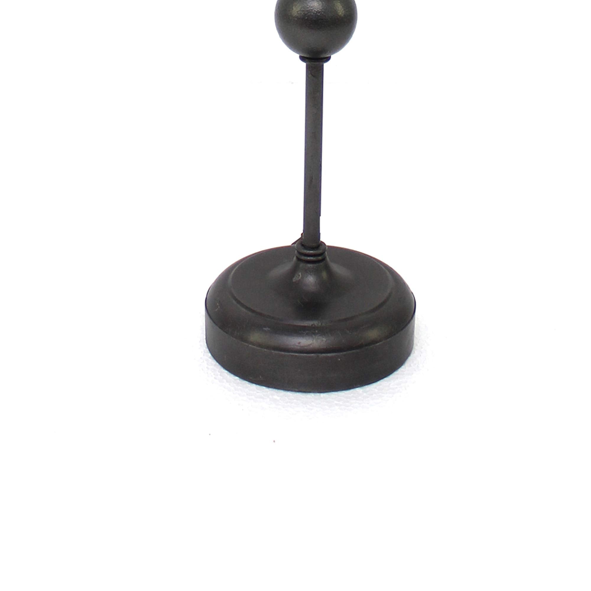 Benzara Metal Spindle Design Table Lamp, Cone Shade, Round Base, Black, Model BM217233