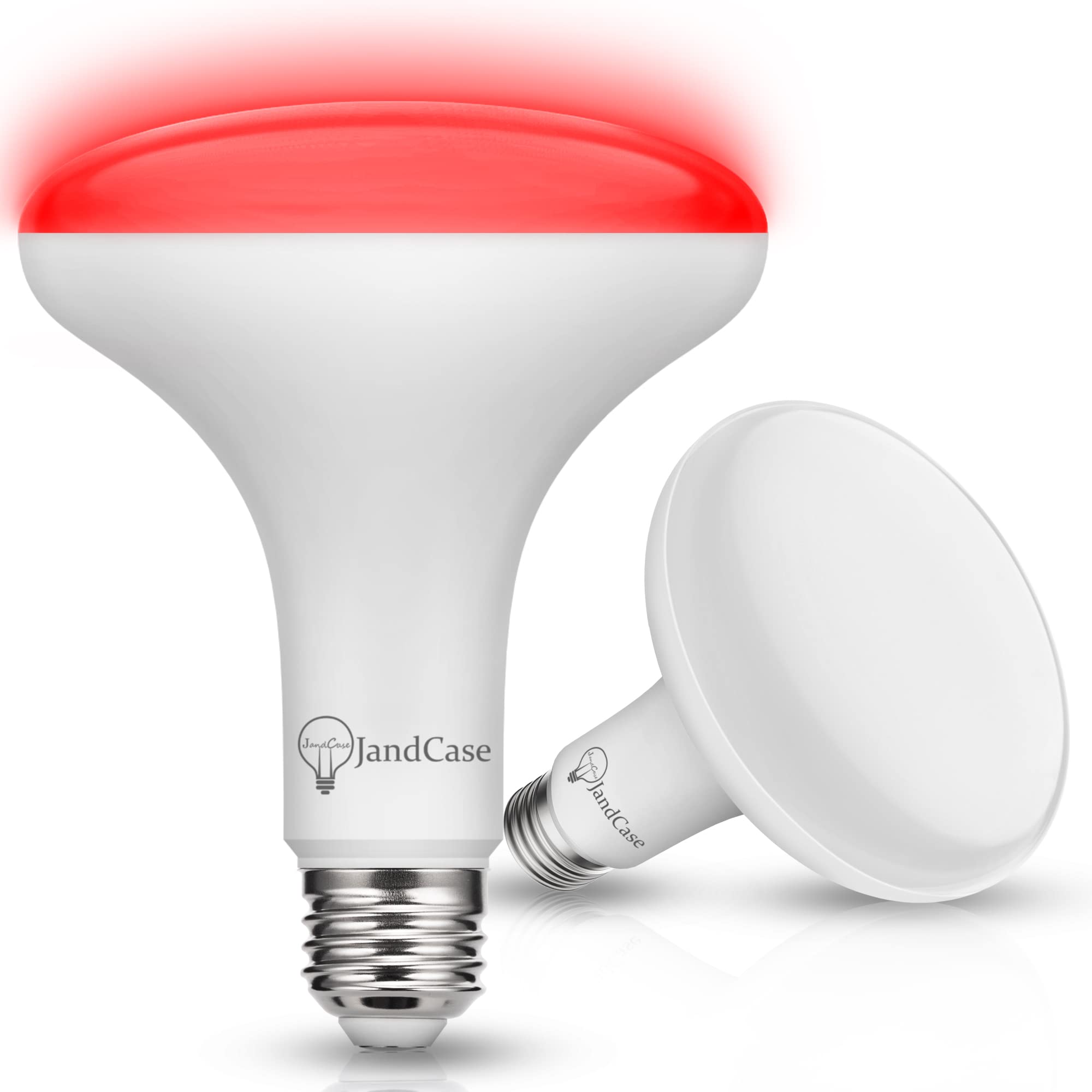 JandCase Christmas Light Bulbs, Red BR30 Flood Light Bulb, 11W(100W Equivalent) LED Recessed Light Bulbs, 900lm, Non-Dimmable, E