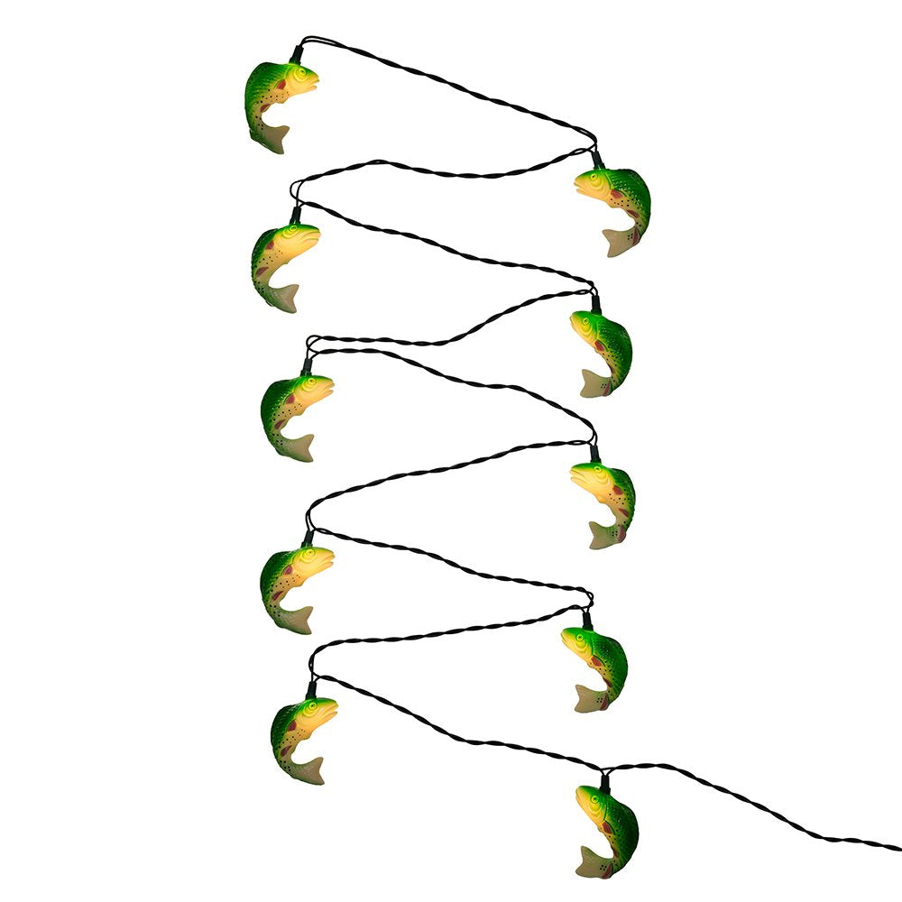 Kurt S. Adler Kurt Adler UL0424 Trout, 10 Light Set, Yellow/Green