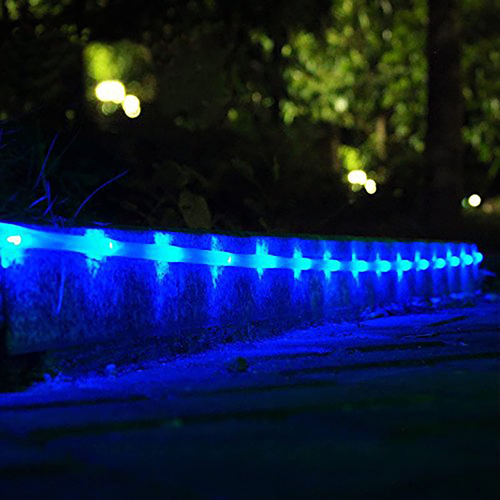 lychee Solar Rope Lights 50 LED Waterproof 16.5ft Outdoor String Lights Blue Model 04-042-016