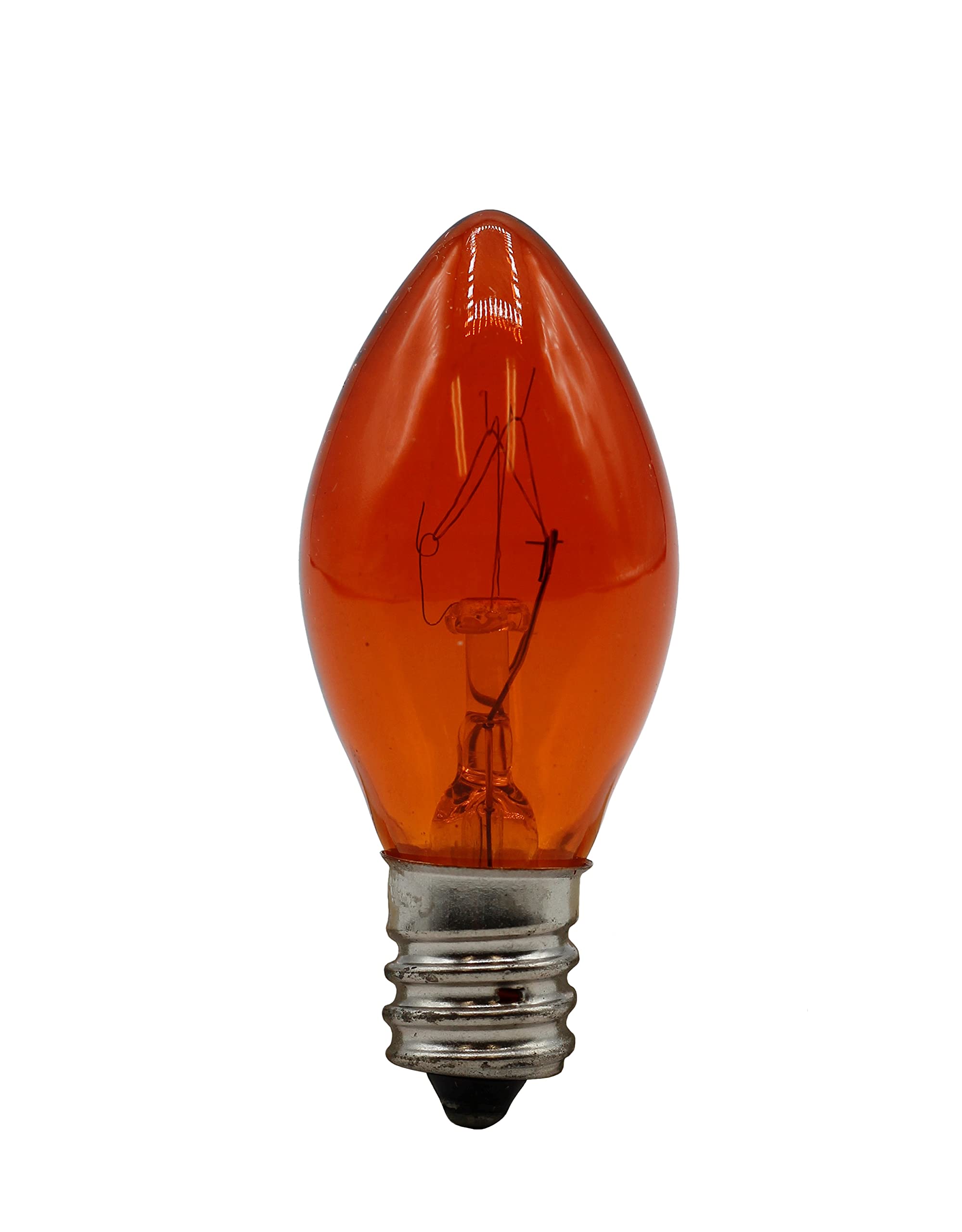 Creative Hobbies® C7 Light Bulbs - 7 Watt, Candelabra Base, Steady Burning - 25 Count Box - Ideal for Halloween & Christmas