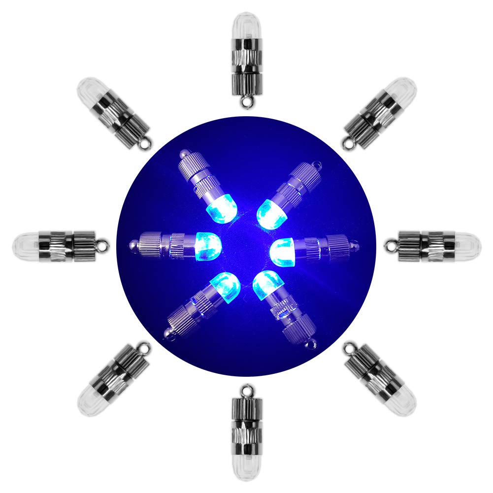 Sumdirect Pack Of 12/30/50/100 Colorful Led Mini Non-Blinking Lights For Paper Lanterns Balloons Floral Wedding Halloween Christmas Party Decoration Centerpieces (12, Blue)