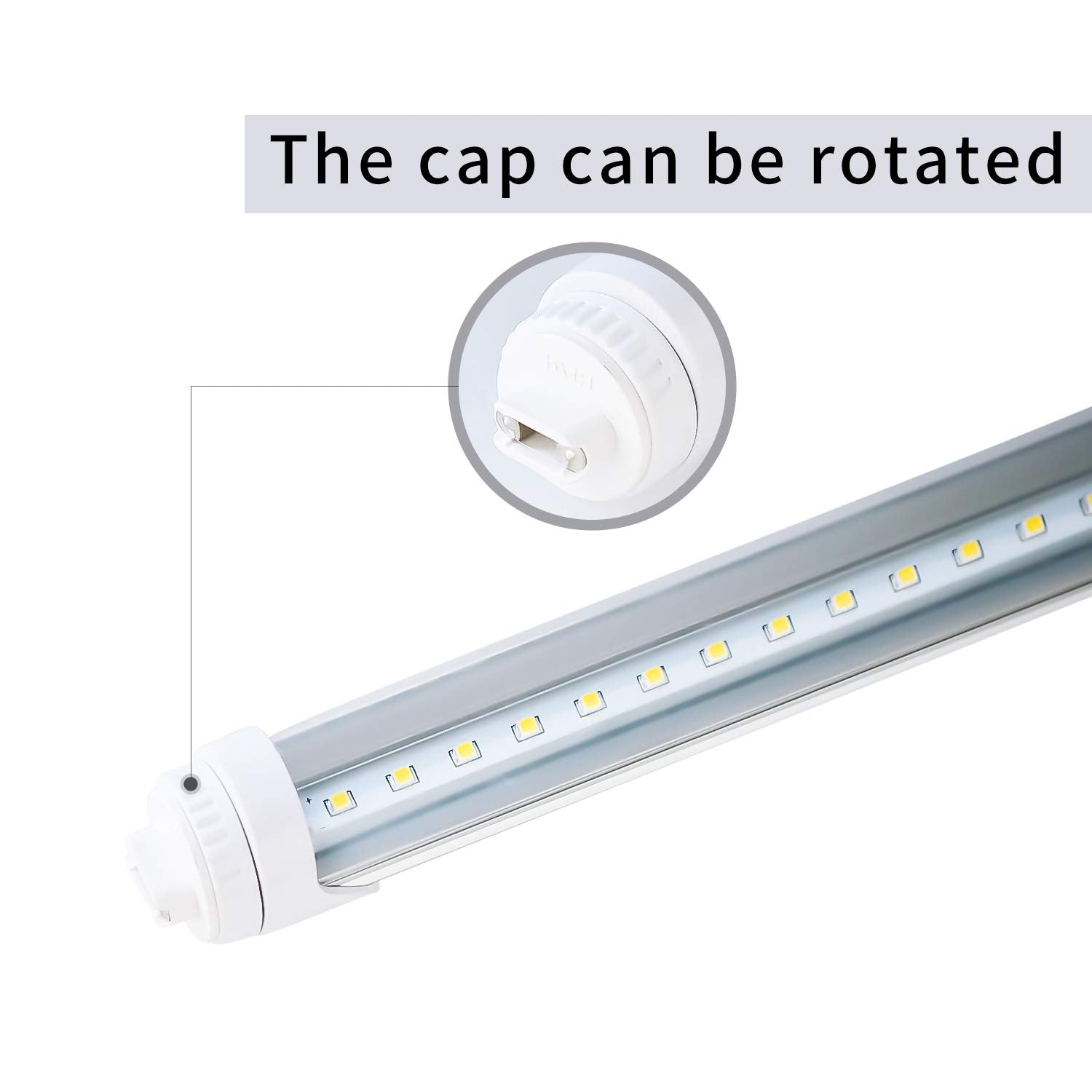WYZM R17D LED Tube Light 20W F48T12/CW/HO 4-Pack 5500K White Color