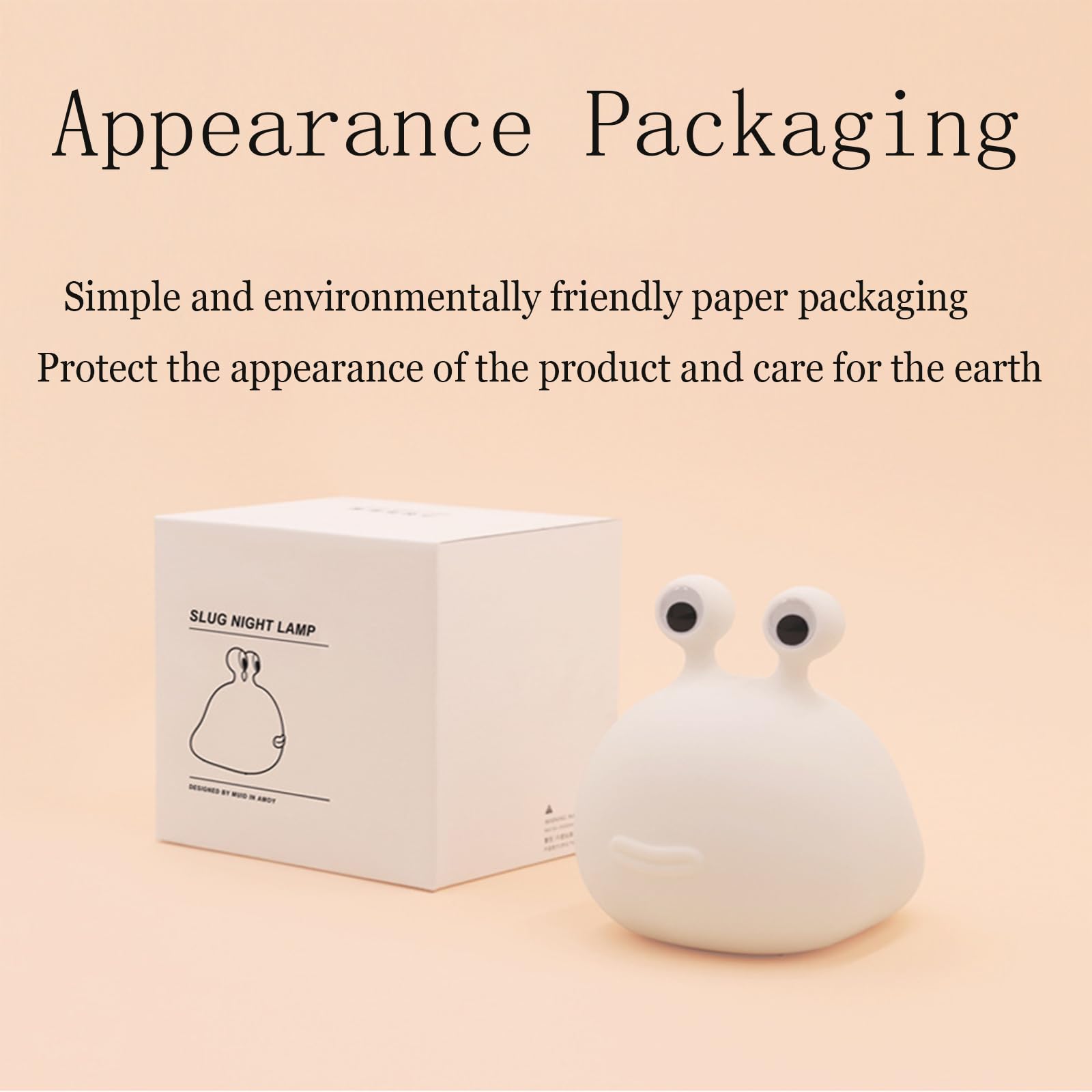 Ptaexcel Slug Night Light  Led Portable Usb Rechargeable Cute Night Light Animal Lamps With Sensor Timer Touch Lamp  Silicone For Kids Gift