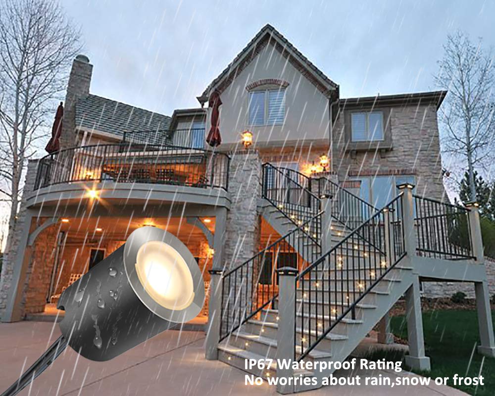 Smy Lighting Recessed Led Deck Light Kits, 16Pack, Warm White, Ip67 Waterproof, Low Voltage For Outdoor Use, Model 43397-46160
