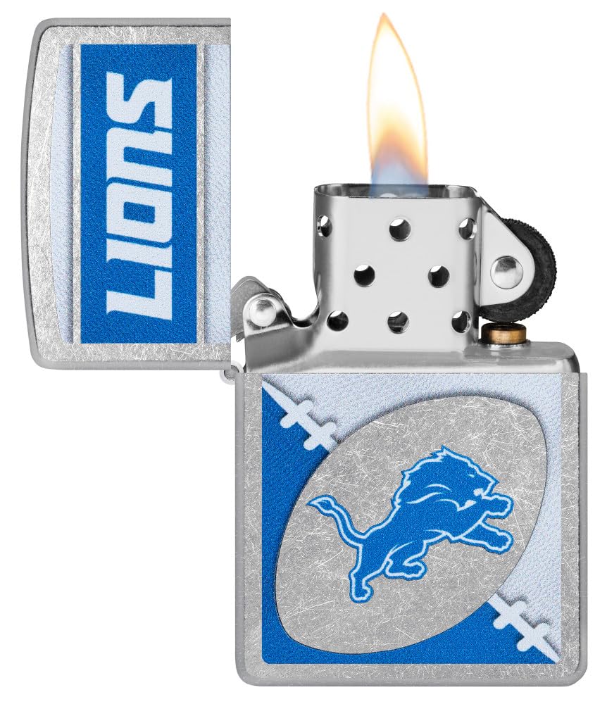 Zippo Nfl Detroit Lions Street Chrome Pocket Lighter