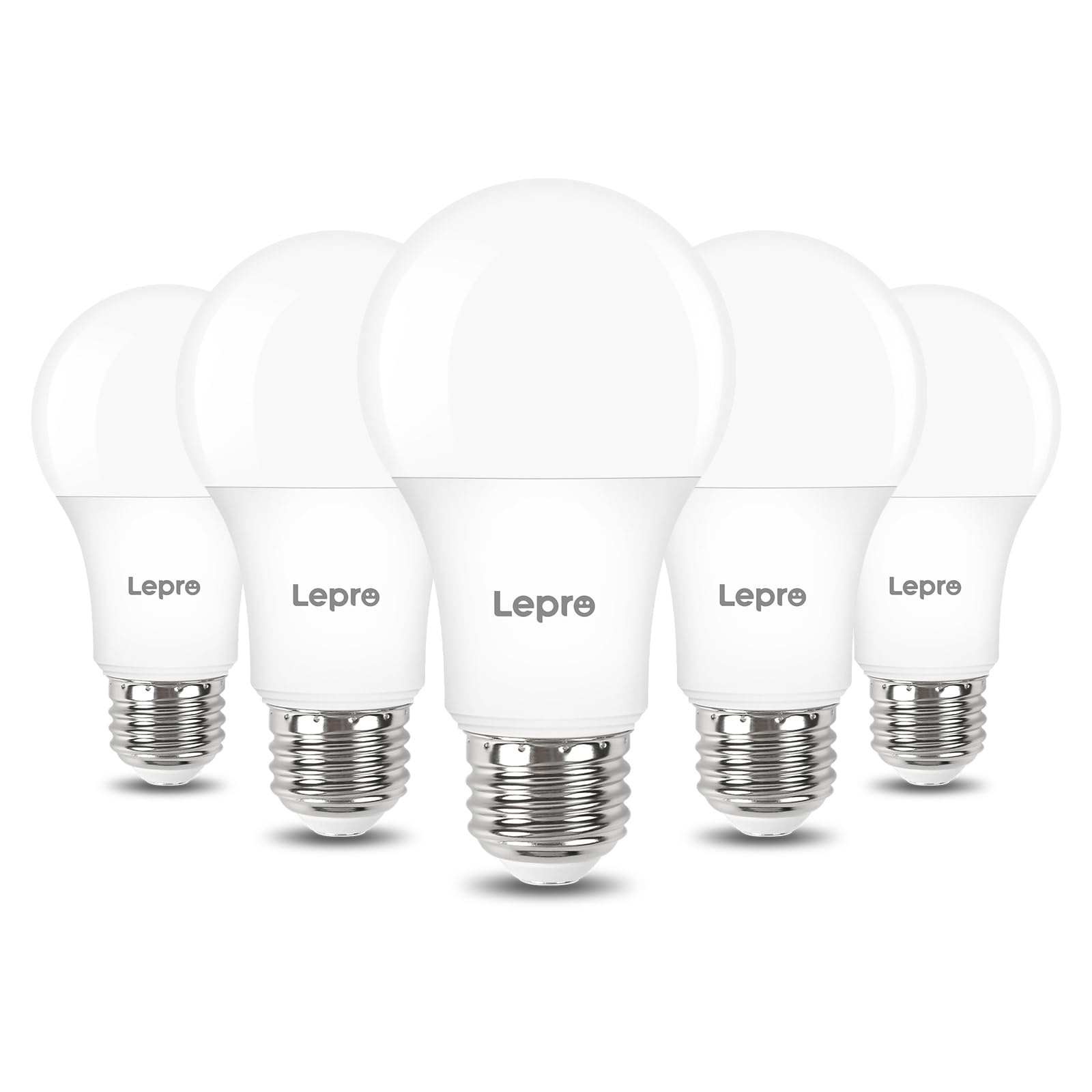 Lepro Dimmable Led Light Bulbs 60 Watt Equivalent, 9.5W 800Lm Daylight White 5000K, A19 E26 Standard Medium Base, Ul Fcc Listed,