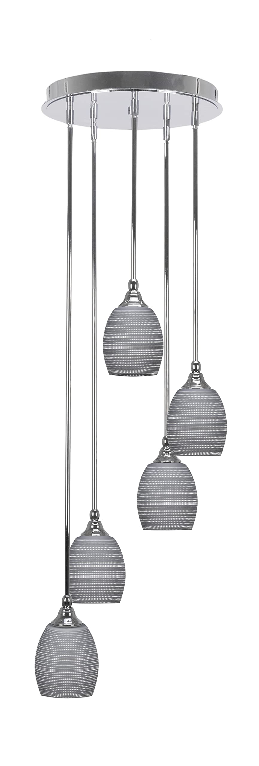 Empire 5 Light Cluster Pendalier in Chrome Finish (2145-CH-4022)