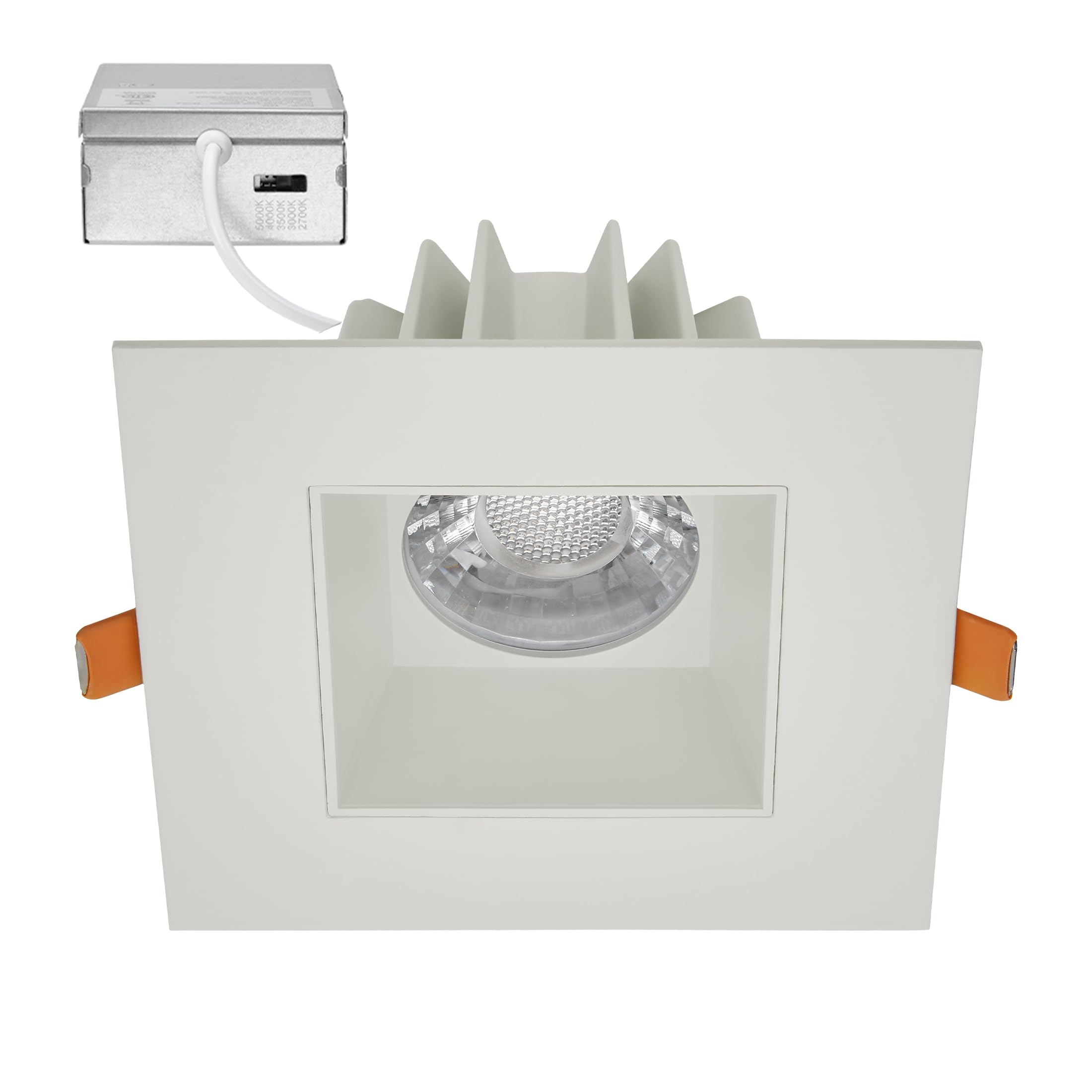 Maxxima 4 in. Ultra-Thin Recessed Anti-Glare LED Downlight, Canless IC Rated, 5 Color Temperature Selectable 2700K/3000K/3500K/4