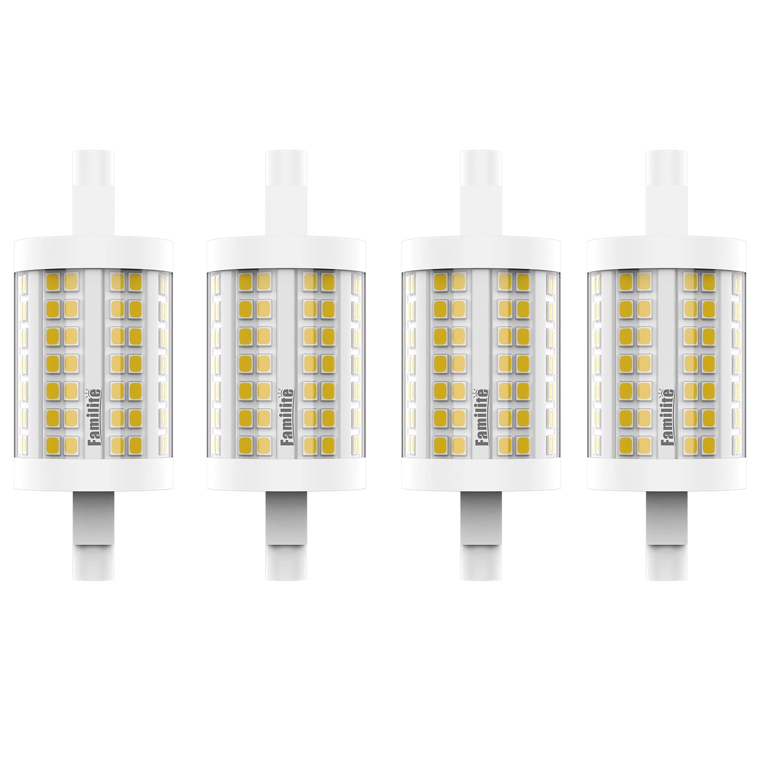 Familite R7S LED Bulb 15W Dimmable J78 Flood Light, 150W Halogen Replacement, Warm White 3000K, Pack of 4