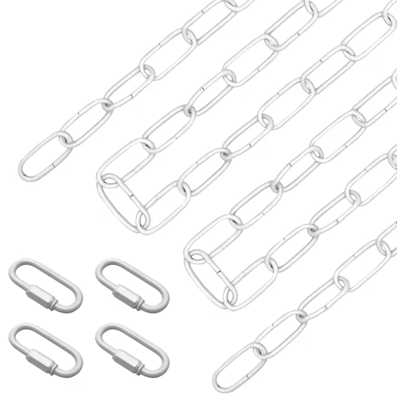 ECUDIS 20 Feet Pendant Light Fixture Chain, Lighting Hanging Chain Extension with Connection Locks, Lighting Chain Replacement f