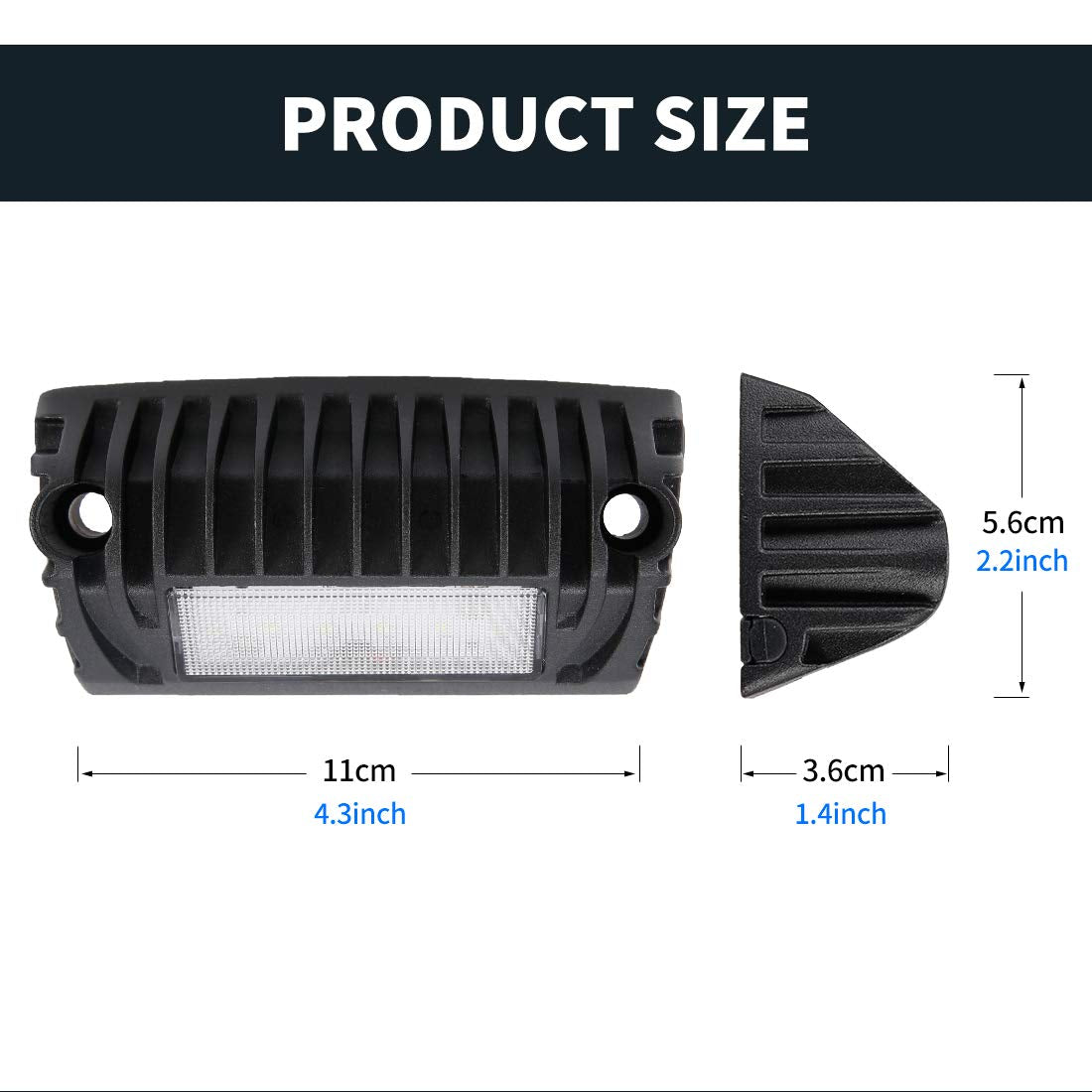 Suparee Led Rv Lights Exterior, 12 Volt Exterior Rv Lights, Led Rv Porch Light 750 Lumen Black Lighting Fixture Kit Replacement For Rvs Trailers Campers -2 Pcs