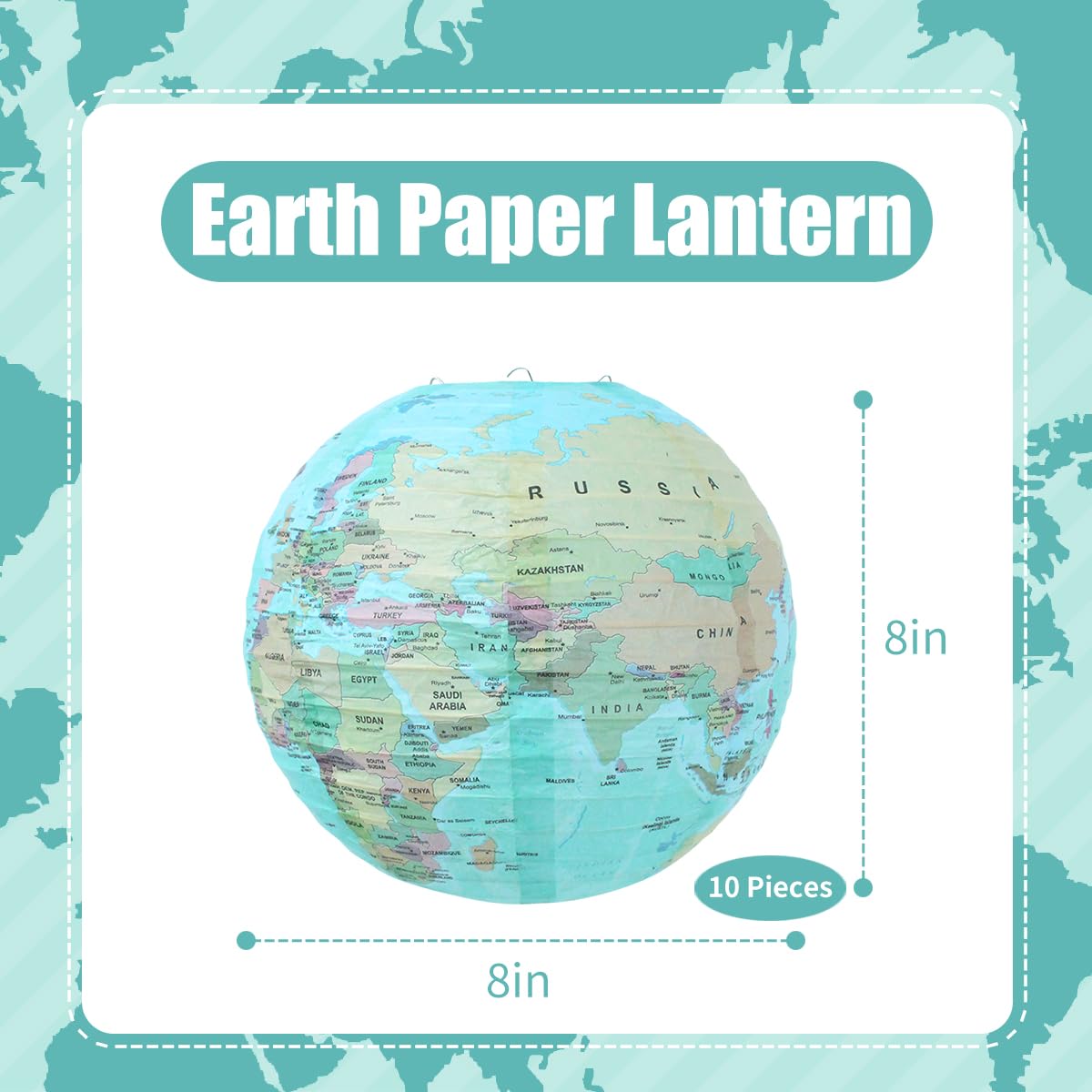 Yunxuan World Globe Paper Lanterns Party Decorations Around The World Earth Day Travel Themed Party Back To School Decorations W