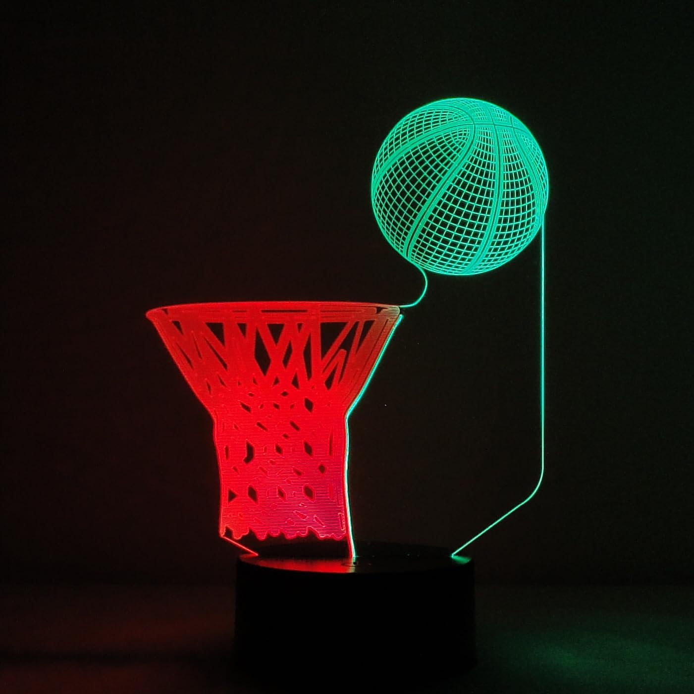 Hipiya Basketball Hoop Lamp Led 3D Illusion Usb Night Light School Present Birthday Gift For Sports Fan Player Teenager Men Boy Kid Bedroom Decoration Room Decor (Basketball)
