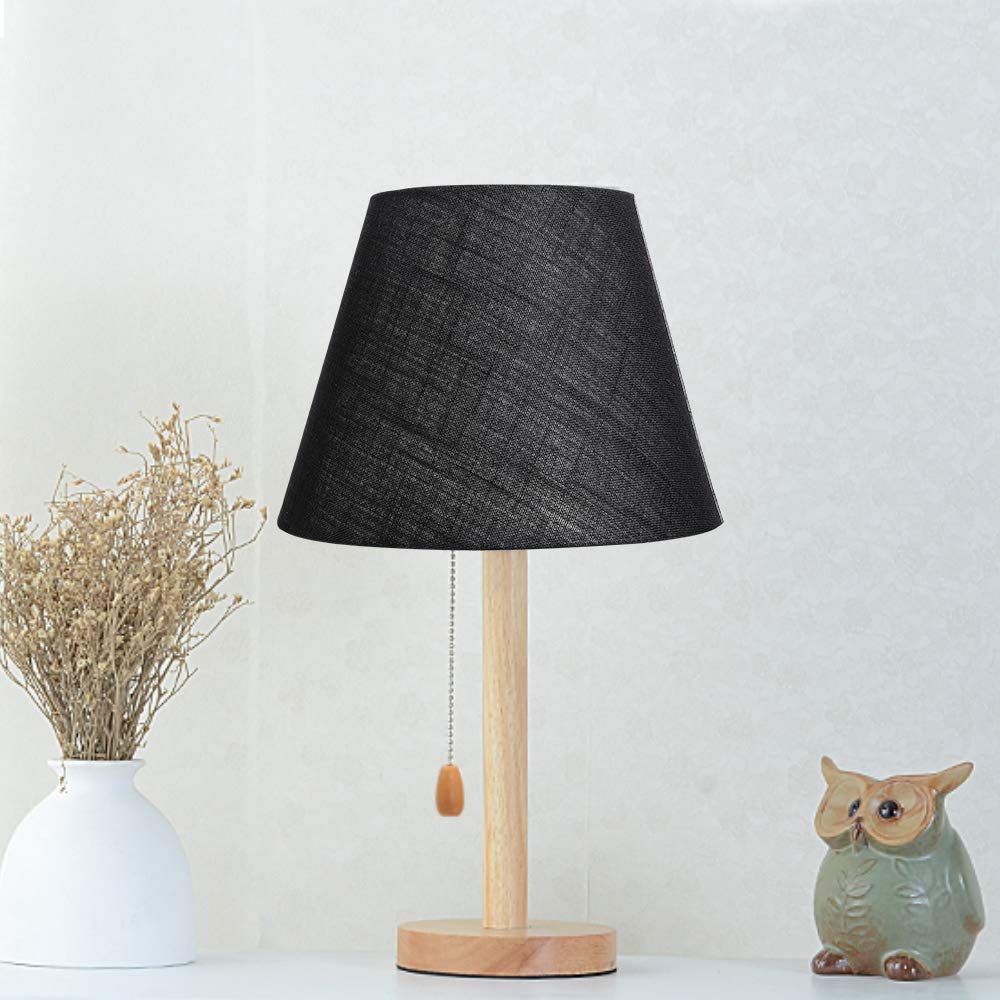 Tootoo Star Barrel Lamp Shade Replacement, 6X10X7.5 Inch, Black Fabric, Spider Model Sx-0209Na