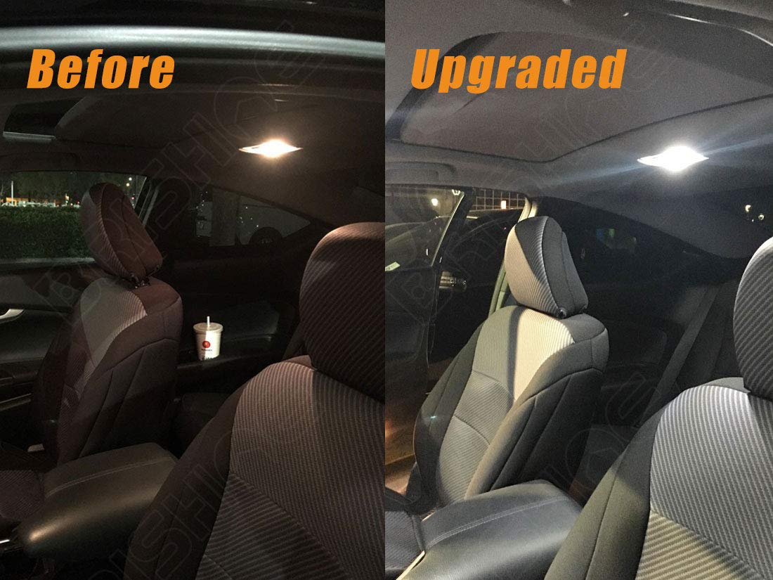 Brishine White Interior Led Lights Kit For Honda Pilot 2016 2017 2018 2019 2020 2021 Super Bright 6000K Led Interior Light Bulbs