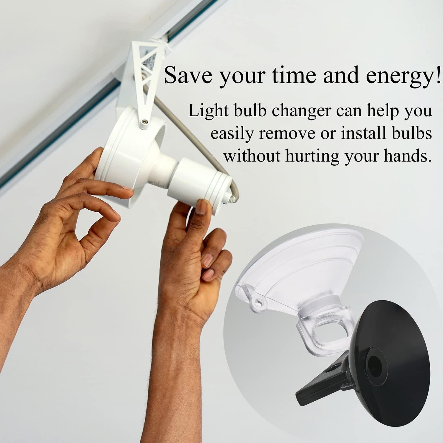 Ourtroness Light Bulb Changer Tool - 6Pcs Suction Cup Mr16 Gu10 For Halogen & Track Lights