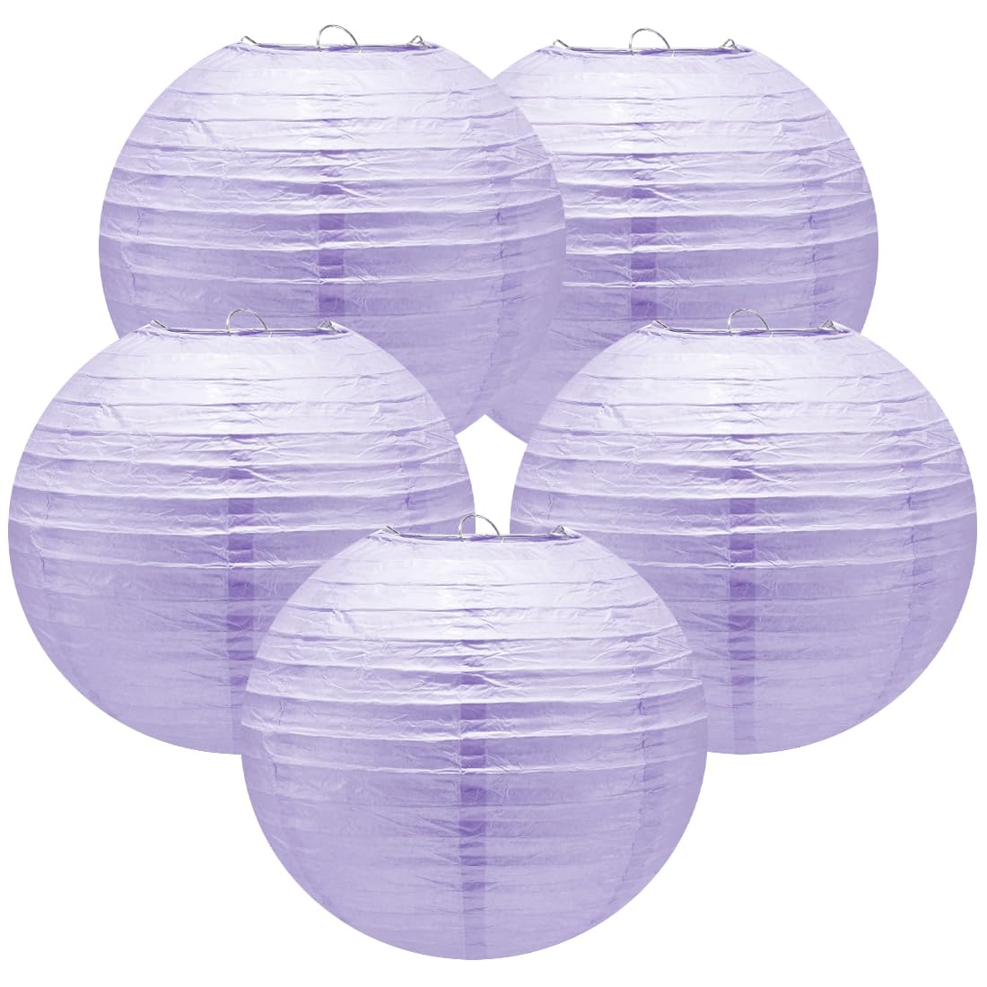 TopAAA 12 Inch Purple Chinese Japanese Paper Lantern Lamp(Set of 5, Purple)
