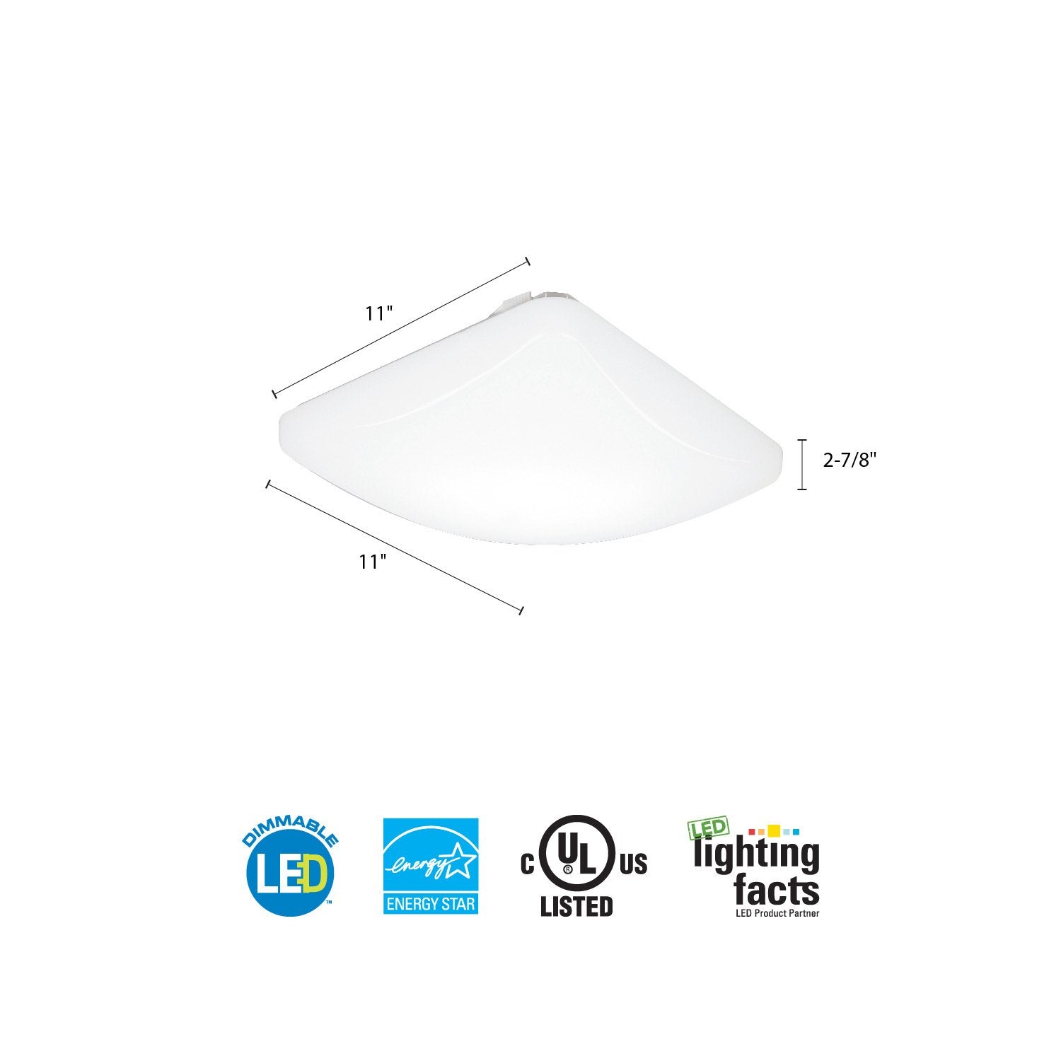 Lithonia Lighting Fmlsl 11 14840 M4 Contractor Select Square 11-Inch Led Flush Mount Light White