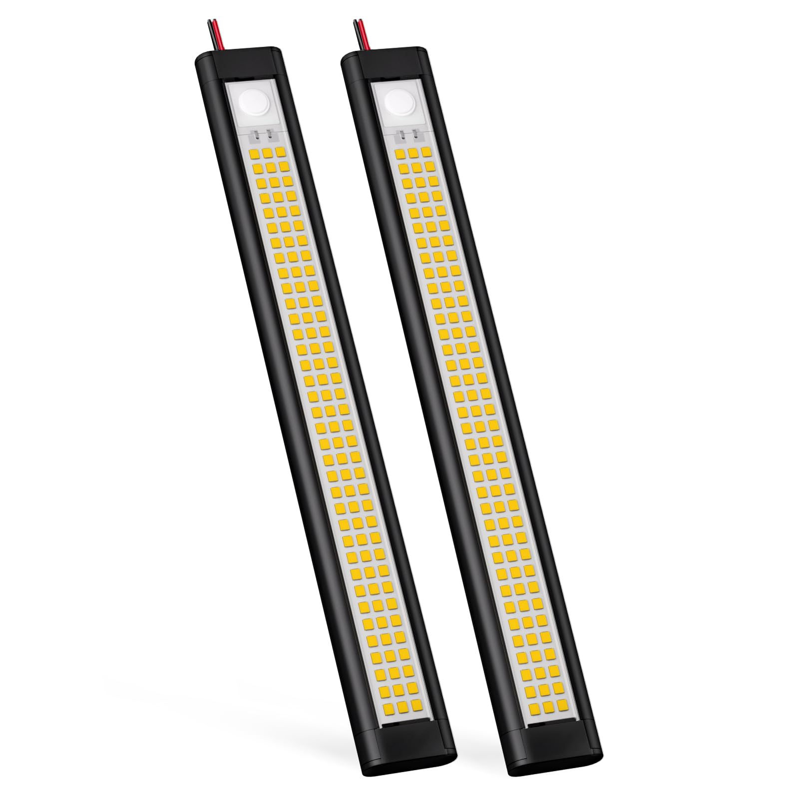 12V LED Light  Enclosed Trailer Light  12 Volt Lights  12v LED Band for RV Interior  Band Lights for Trailer  Cargo  Truck  Van  Shed  RV(2Pack  4000K  Black)