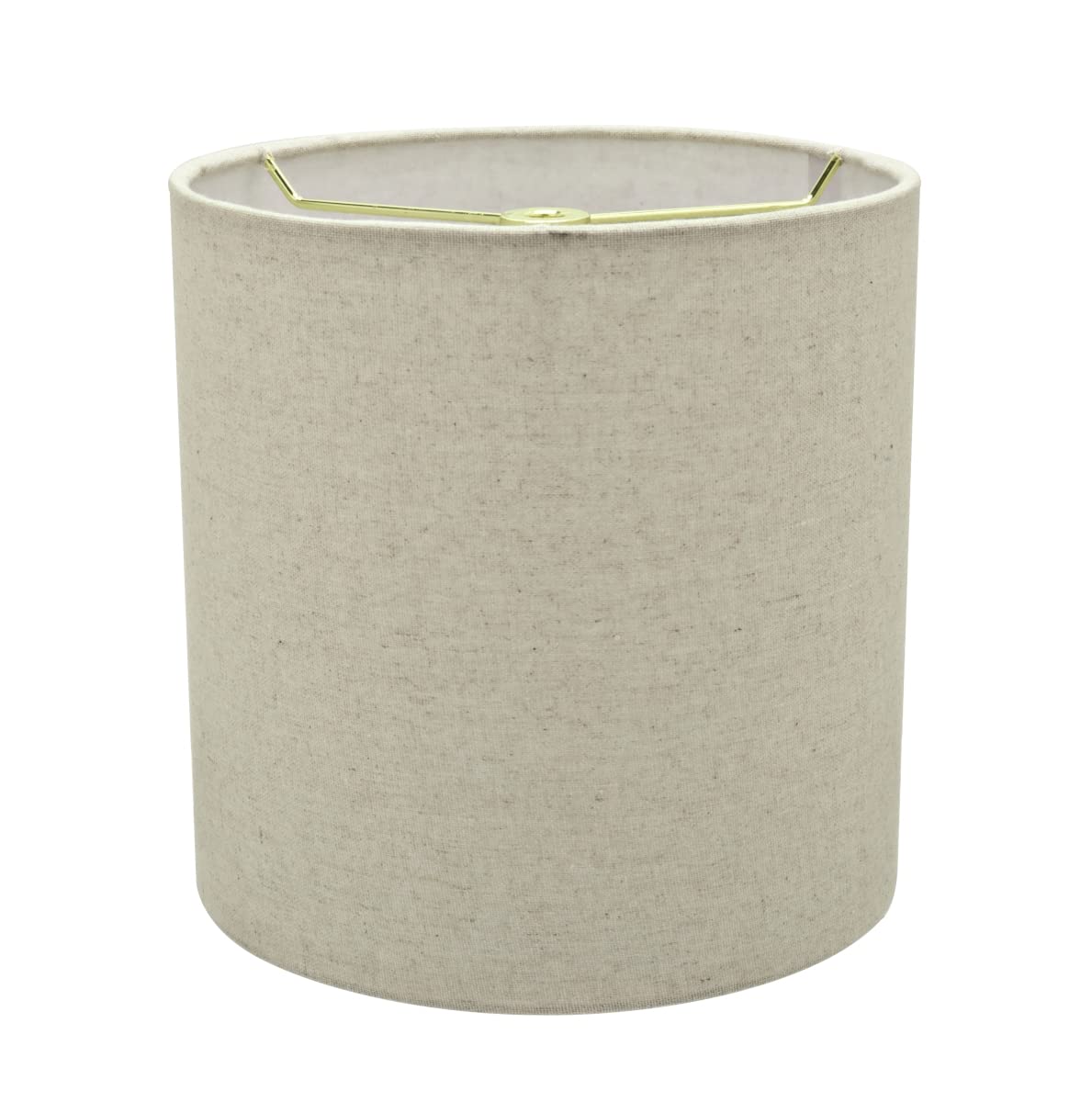 Aspen Creative Drum Lamp Shade, 8in Wide, Ash Beige, Linen, Model 31226A