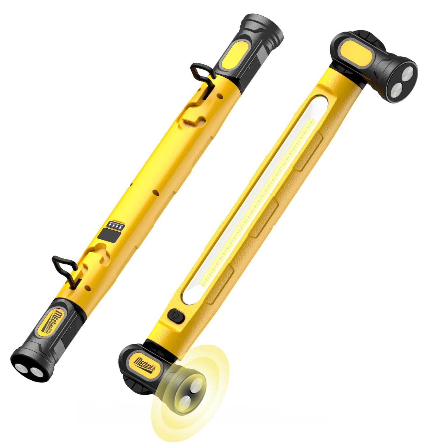 MechaniLite Hood Work Light Bar, 3000LM Magnetic Light, Cordless Rechargeable, Model Hoodlight-ML001Y, Yellow